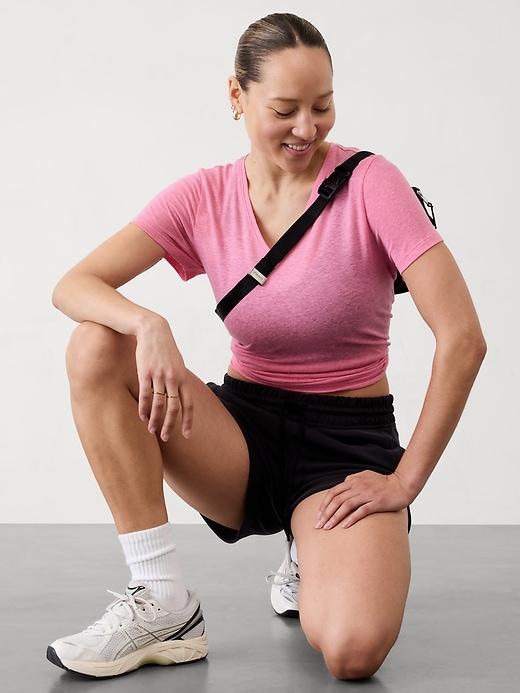 Getaway Linen Blend V-Neck Tee Product Image