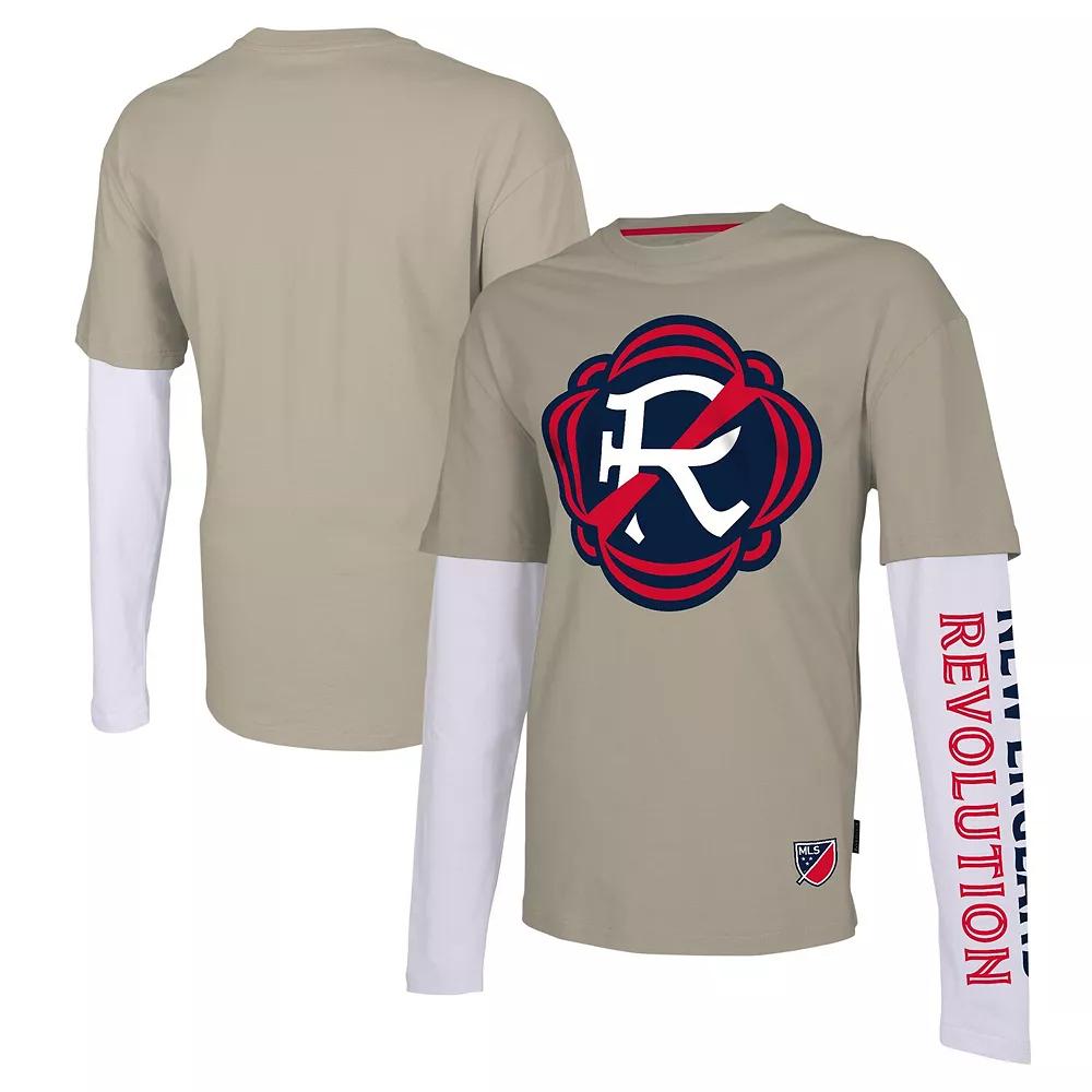 Men's Stadium Essentials Tan New England Revolution Status Long Sleeve T-Shirt, Size: 3XL, Ner Team Product Image