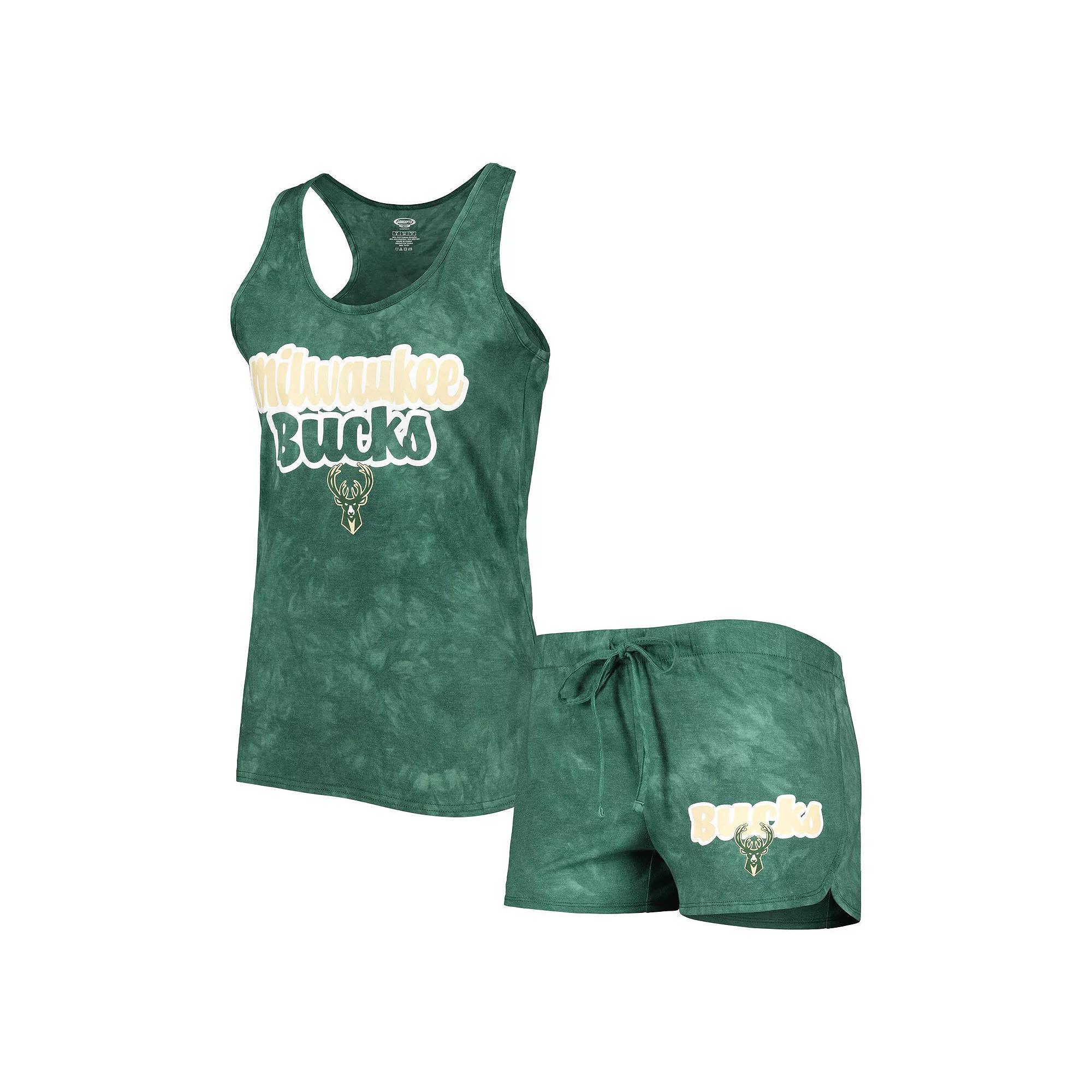 Women's Concepts Sport Hunter Green Milwaukee Bucks Billboard Tank Top & Shorts Sleep Set,  Product Image