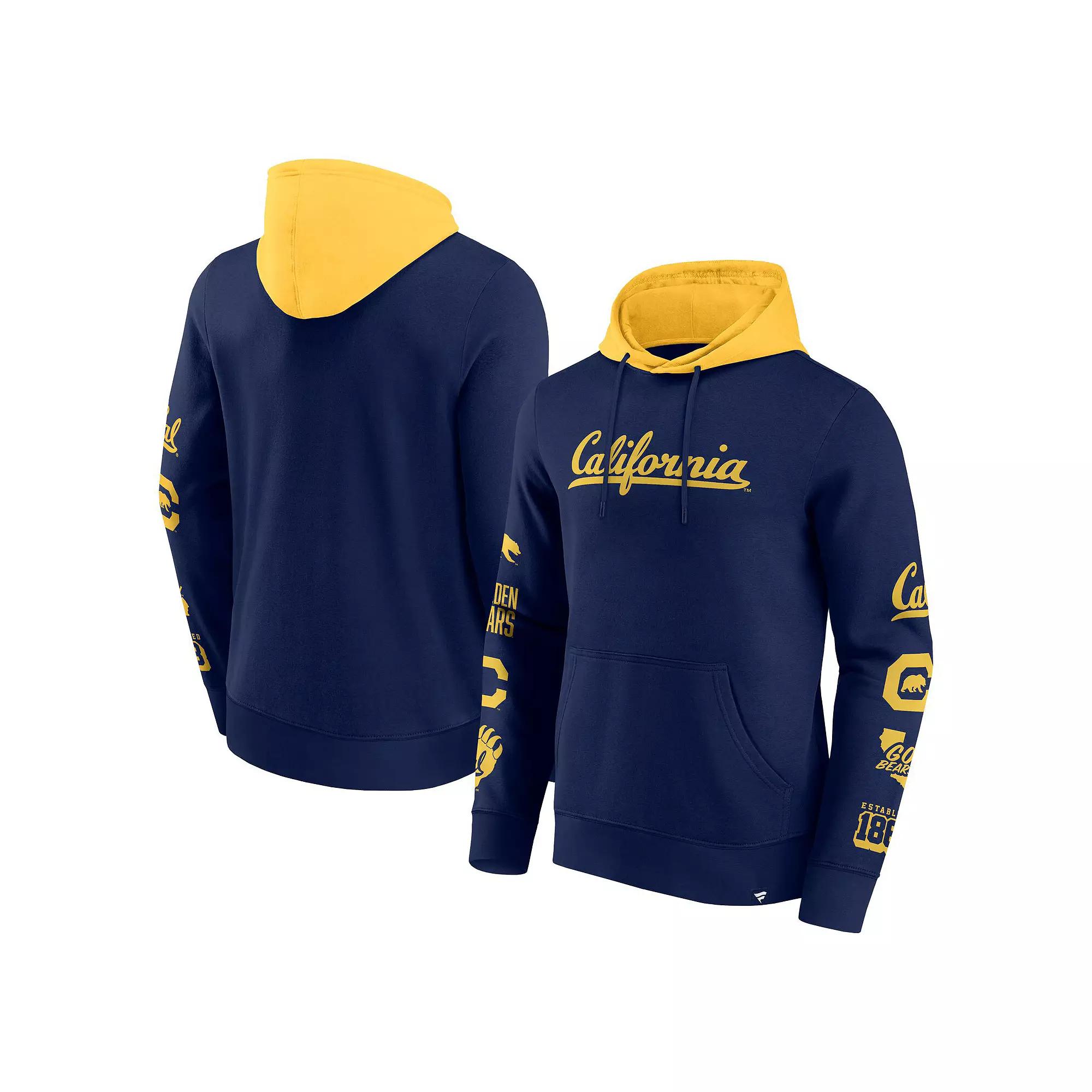 Men's Fanatics Red/White Wisconsin Badgers Color Block Badge Fleece Pullover Hoodie,  Product Image