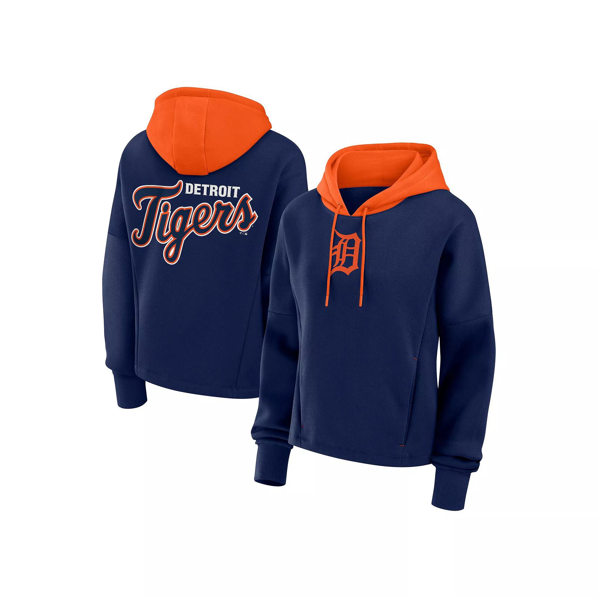 Womens Fanatics Detroit Tigers Oversized Legacy Favorite Spectator Pullover Hoodie Blue Product Image