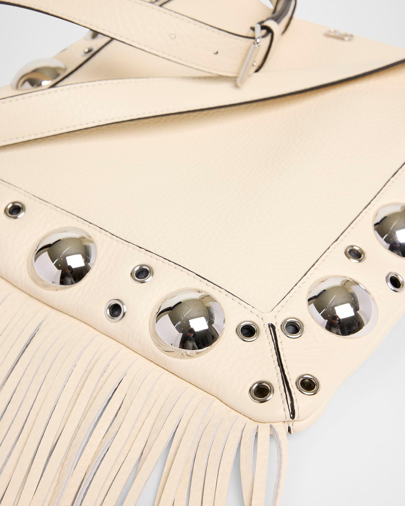 Nellcote Fringe Studded Leather Crossbody Bag Product Image