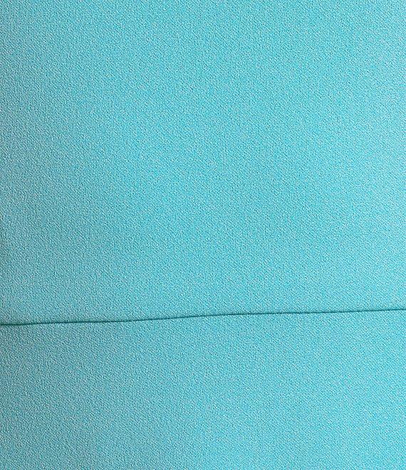 Maggy London Scuba Crepe Asymmetrical Crew Neck Short Sleeve A-Line Mini Dress Product Image