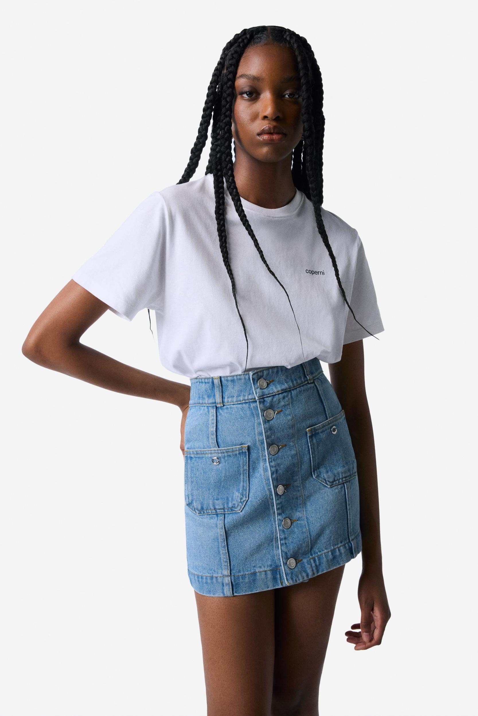 Four Pocket Denim Mini Skirt Product Image