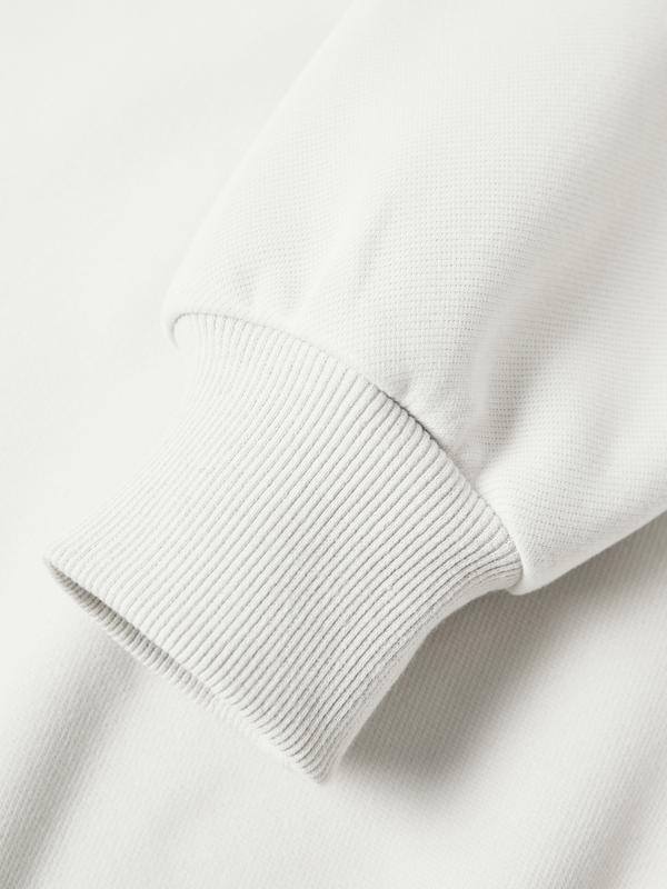 Embroidery Drawstring Sleeve Decor Oversized Hoodie Product Image