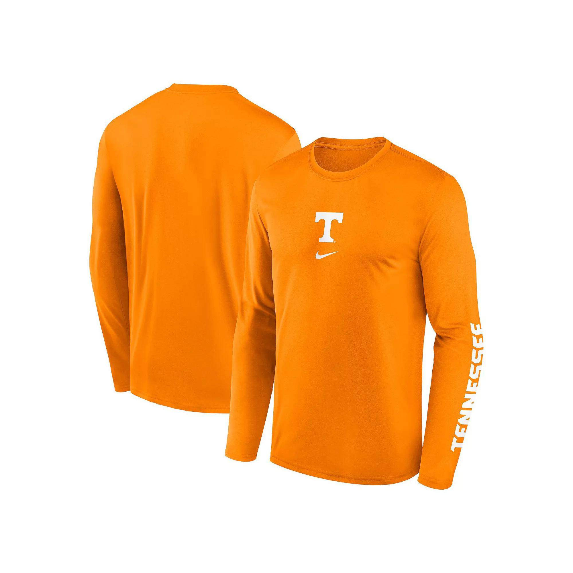 Men's Nike Tennessee Orange Tennessee Volunteers Primetime Center Lockup Two-Hit Legend Long Sleeve T-Shirt,  Product Image