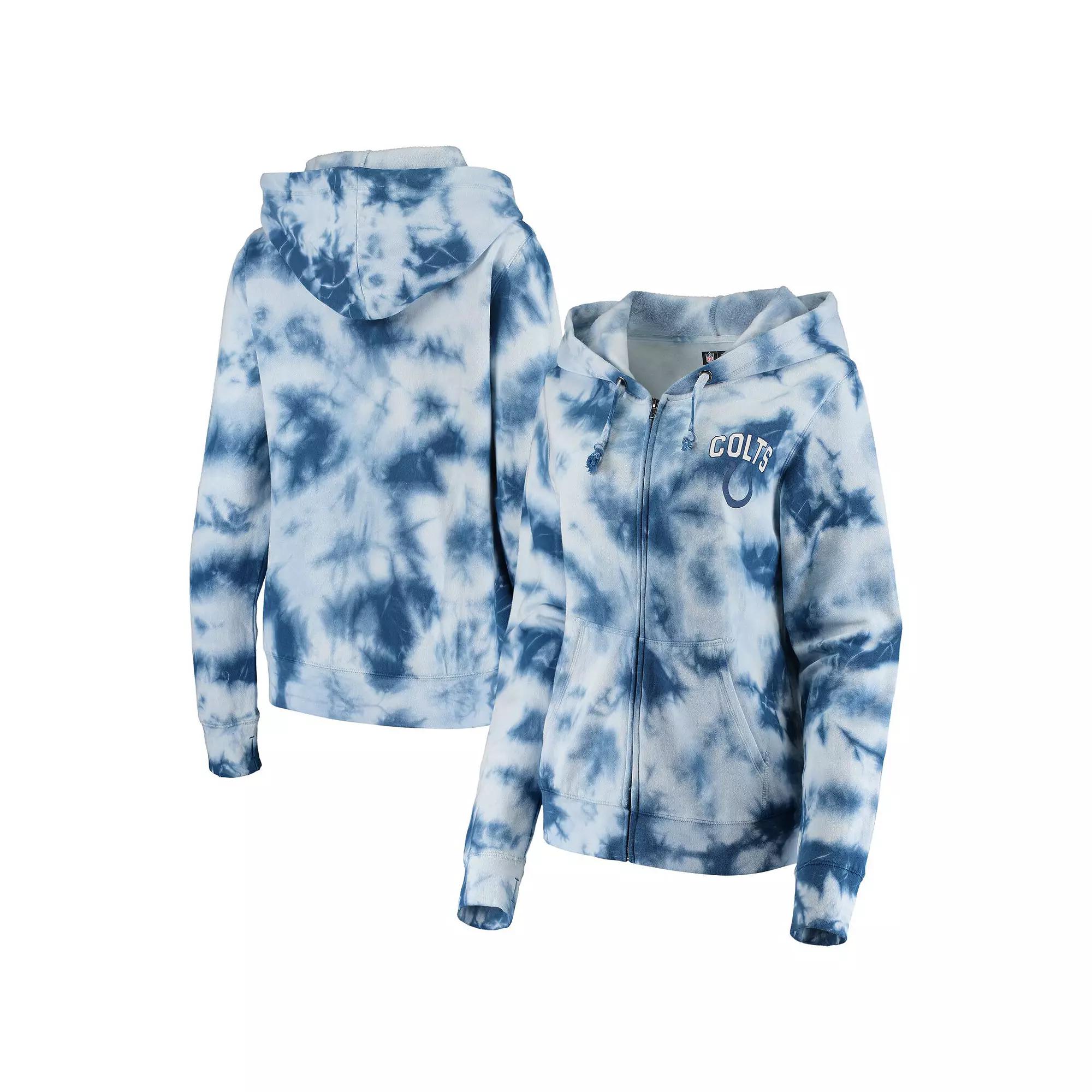 Women's New Era Royal Indianapolis Colts Tie Dye Fleece Full-Zip Hoodie, Size: XS, Blue Product Image