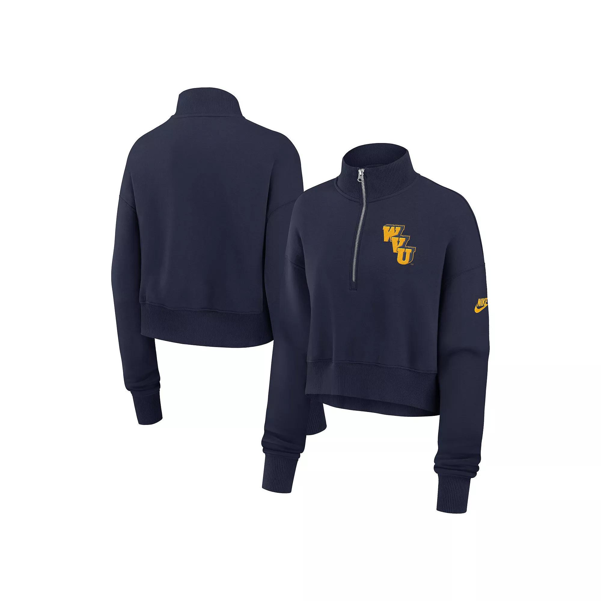 Women's Nike Red Arizona Wildcats Legacy Elevated Logo Cropped Half-Zip Sweatshirt, Size: XL Product Image