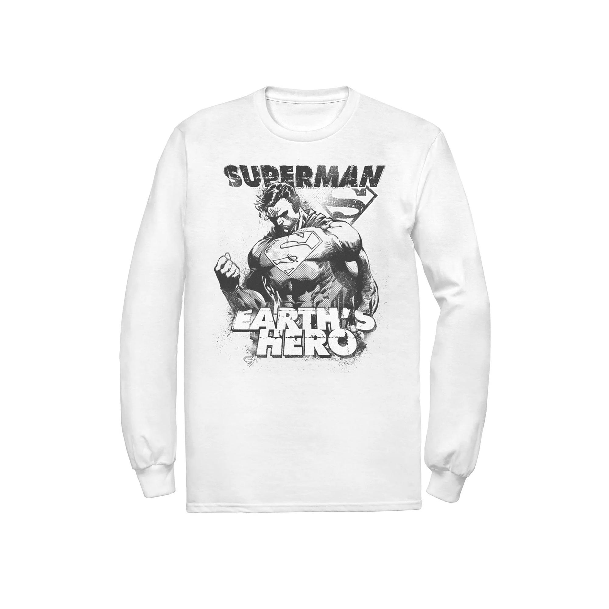Men's DC Comics Superman Earth's Hero Sketched Poster Tee,  Product Image
