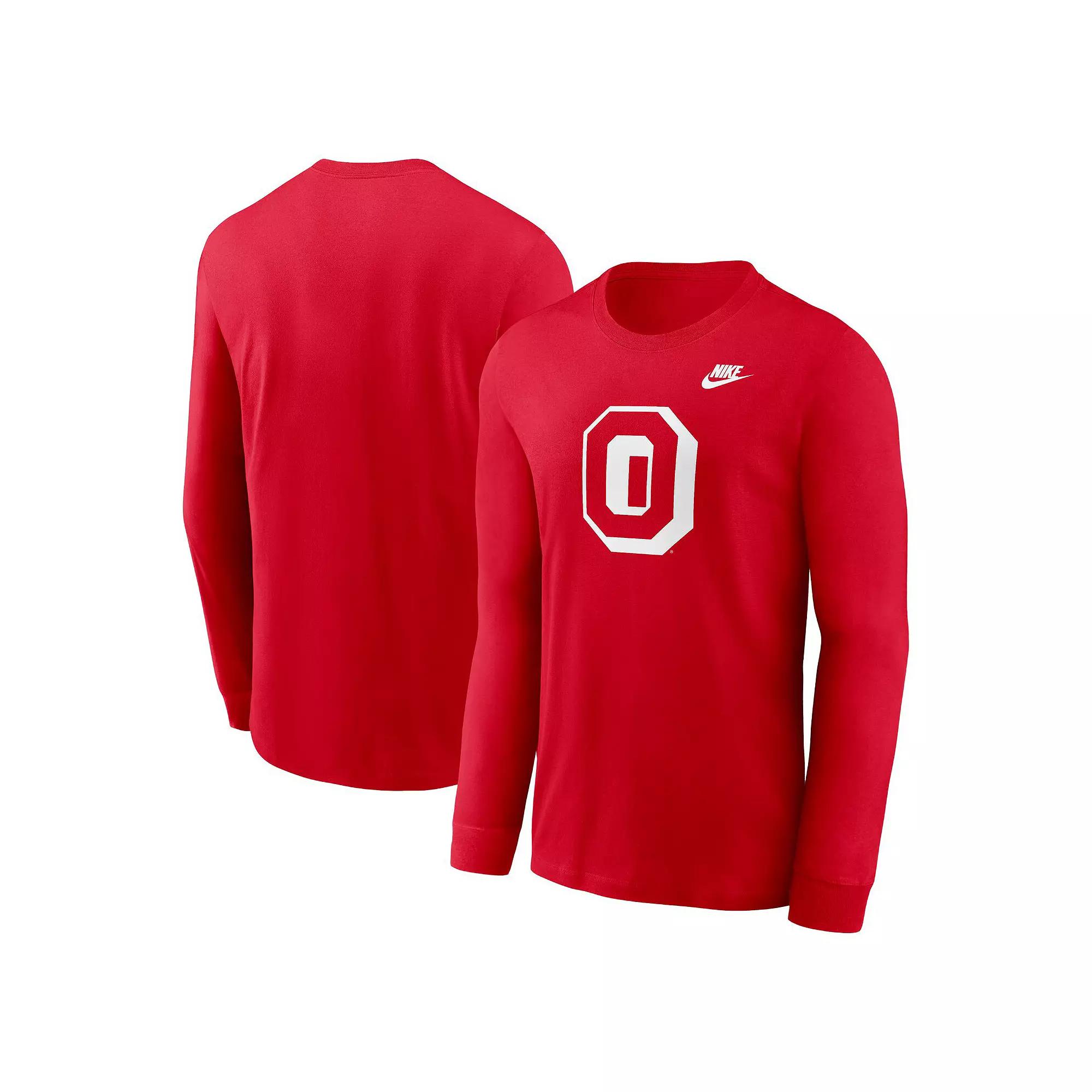 Men's Nike Navy West Virginia Mountaineers Legacy Primary Logo Long Sleeve T-Shirt,  Product Image