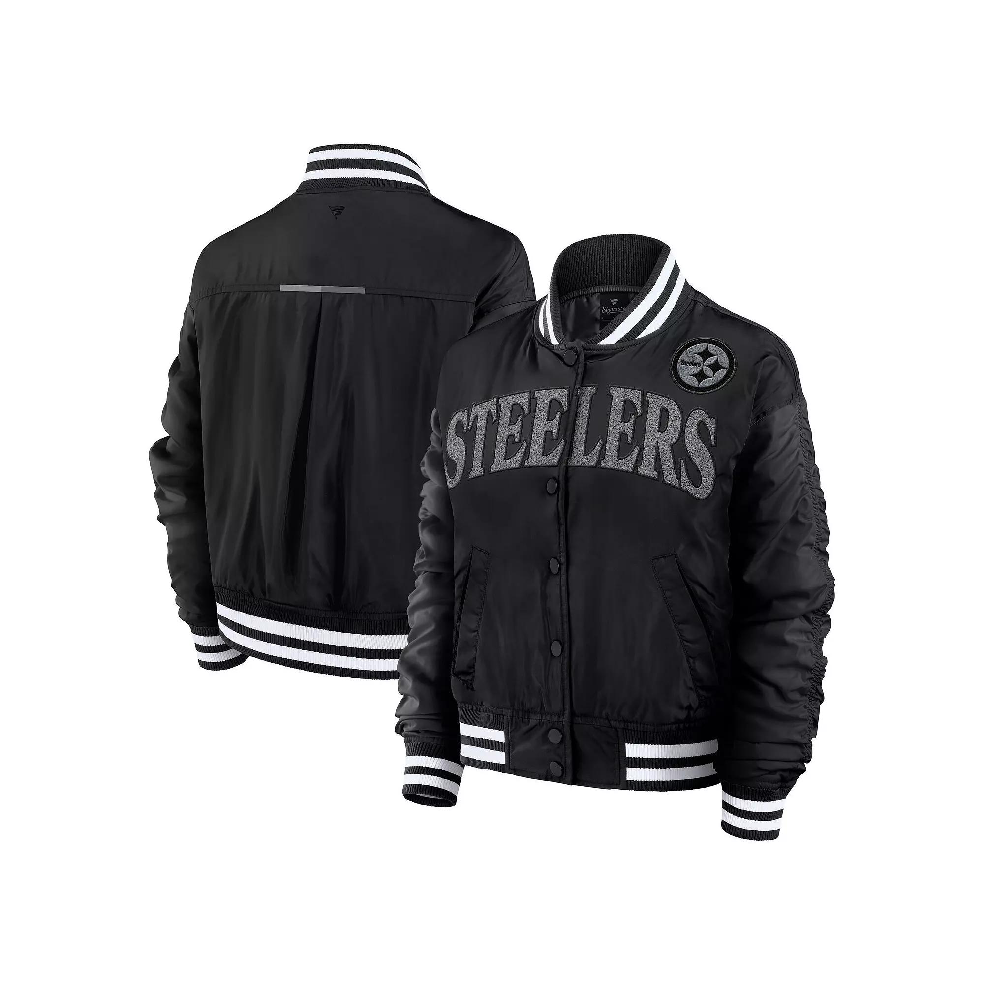 Women's Fanatics Black Pittsburgh Steelers Elements Wave Full-Snap Jacket,  Product Image