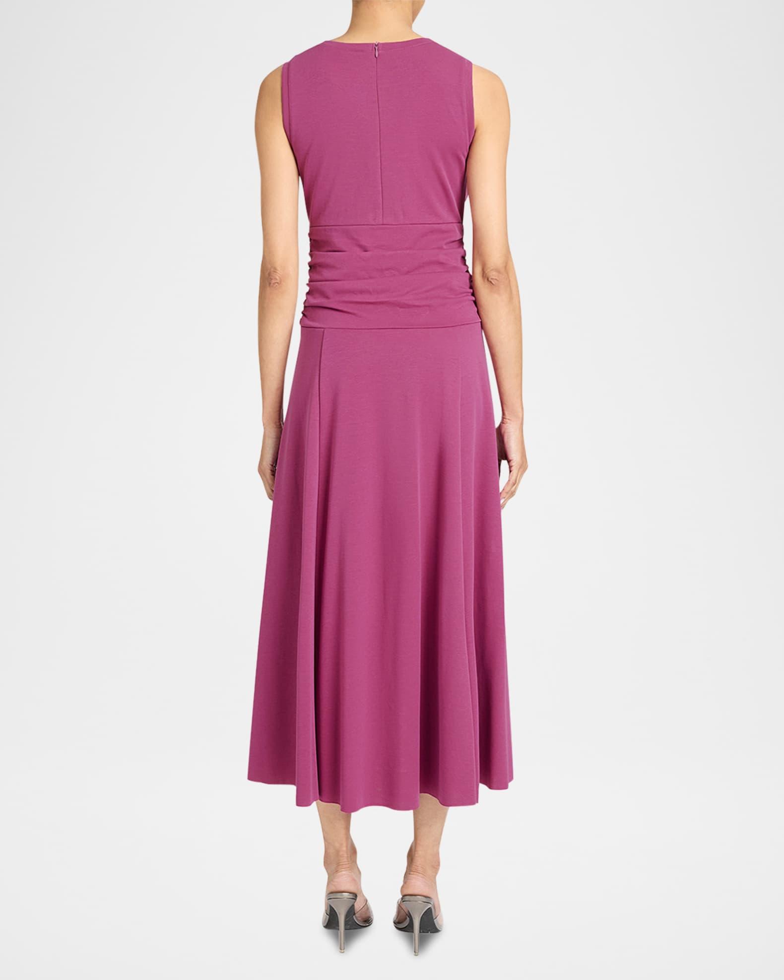 Josie Sleeveless Ruched Midi Dress Product Image