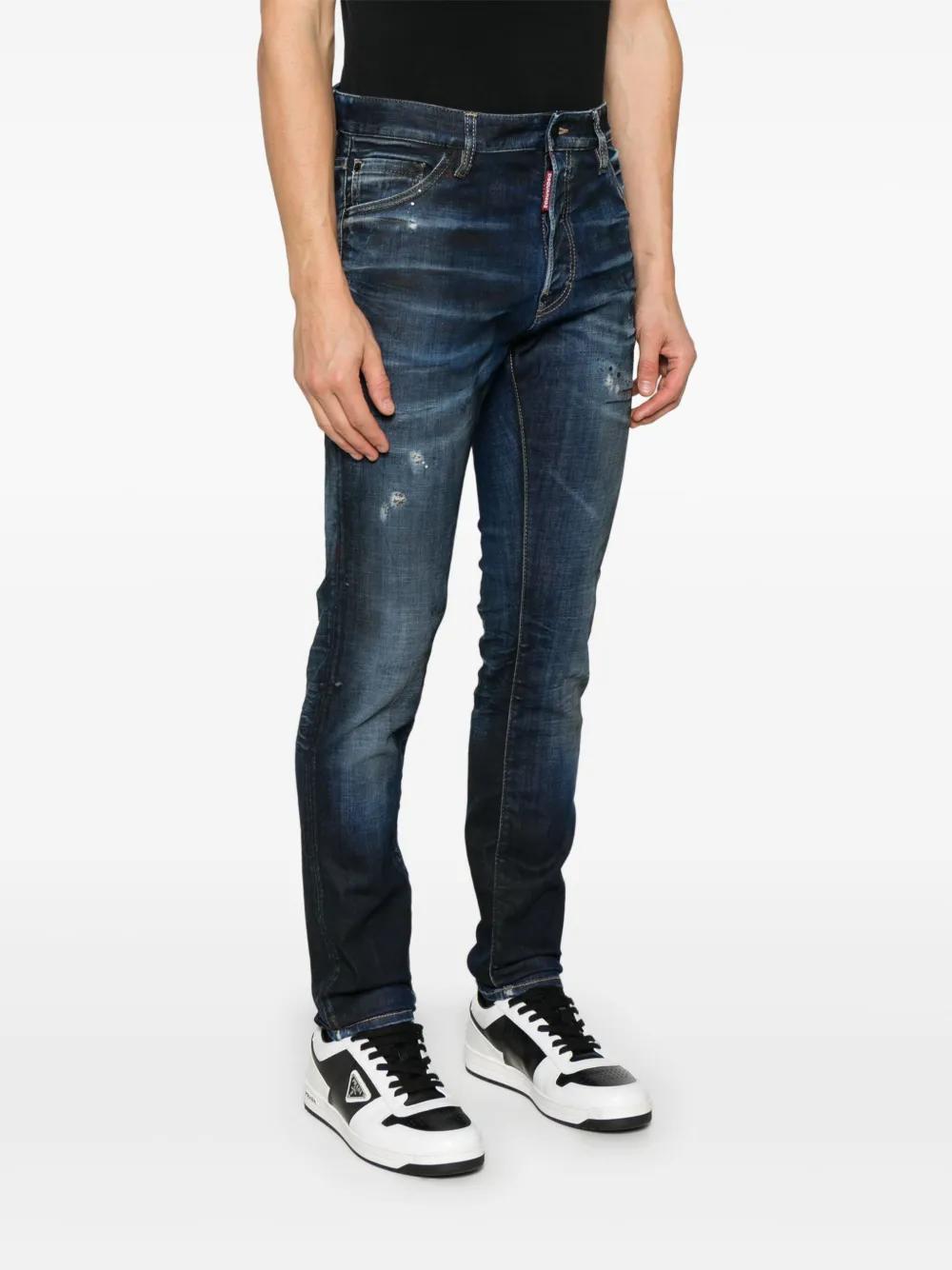 distressed skinny-cut jeans Product Image