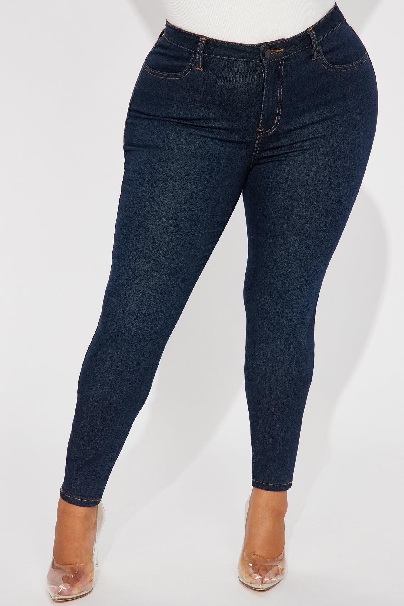 Classic Mid Rise Skinny Jeans - Dark Denim Product Image
