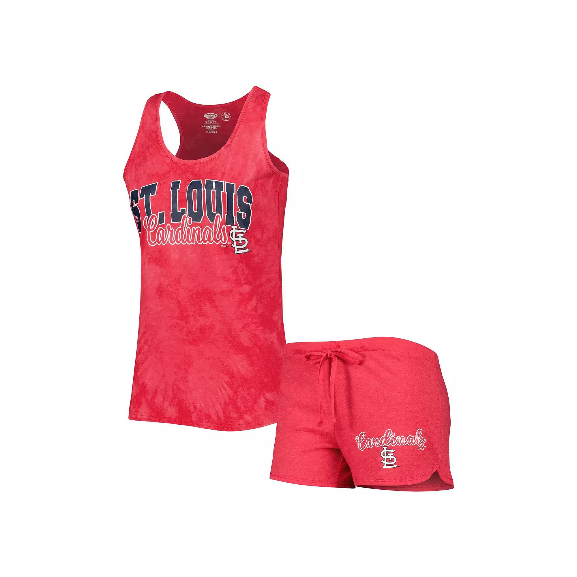 Women's Concepts Sport Red St. Louis Cardinals Billboard Racerback Tank Top & Shorts Sleep Set, Size: Small Product Image