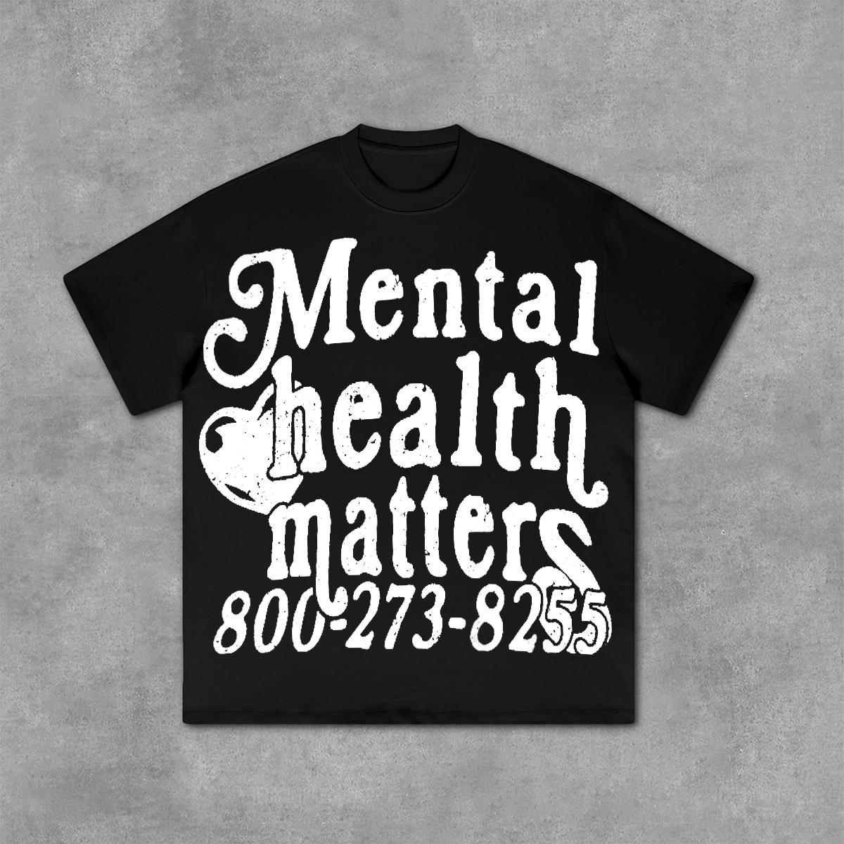 Men's Mental Health Matters 100% Cotton Graphic T-Shirt Product Image