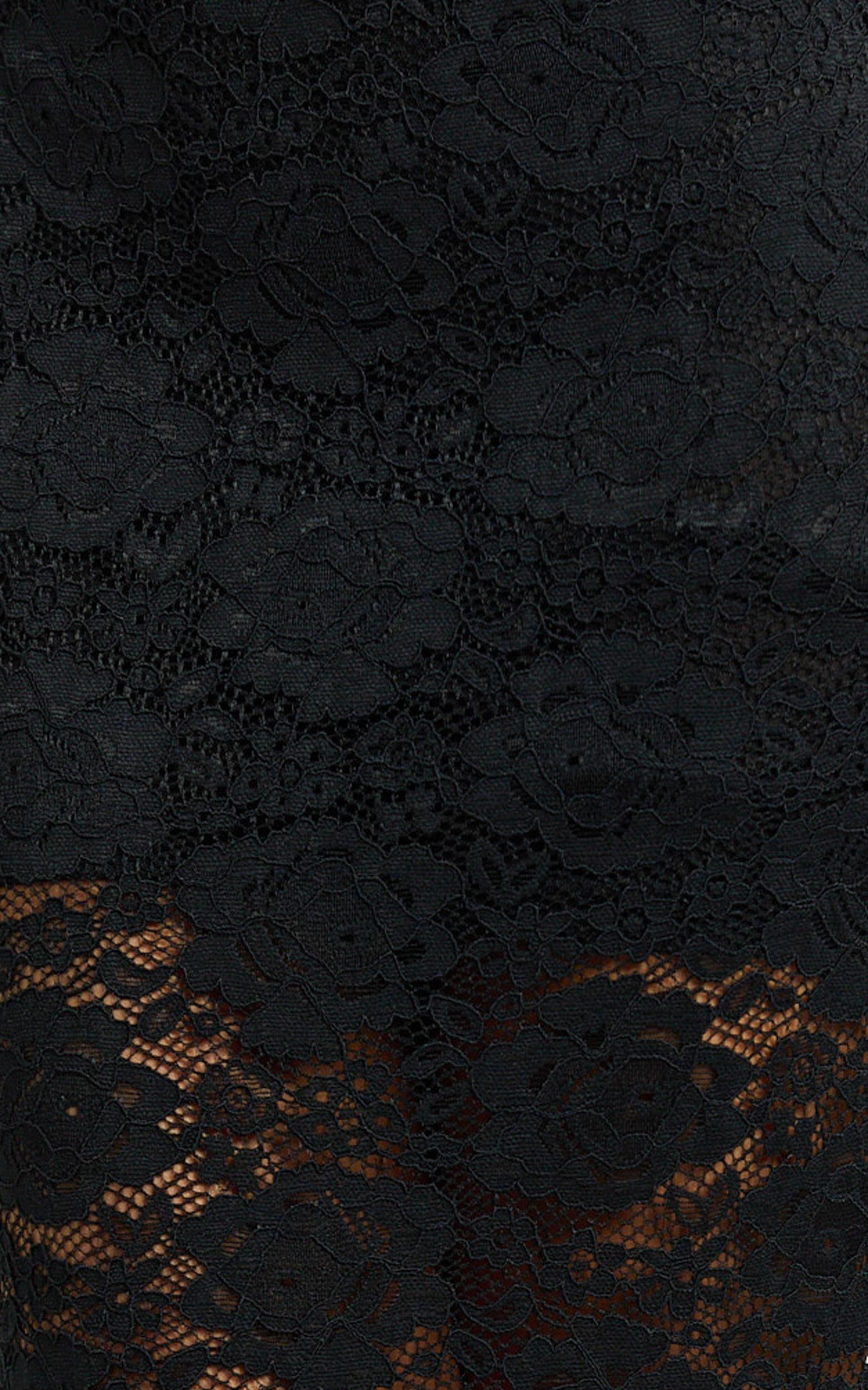 Kamille Maxi Skirt - Lace Mermaid Hem Skirt in Black Product Image