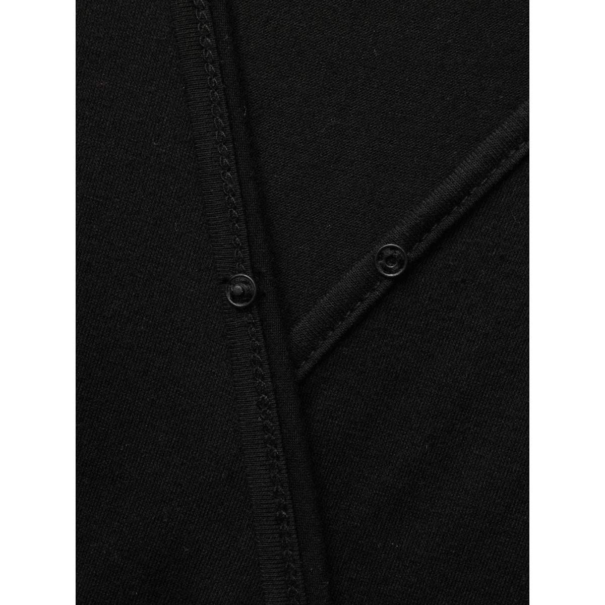 Plus Size Black Overlap Collar Metal Detail Belted Jumpsuit Women Elegant Sleeveless Overlap Collar Everyday Loose Jumpsuits BloomChic 18-20/2X Product Image