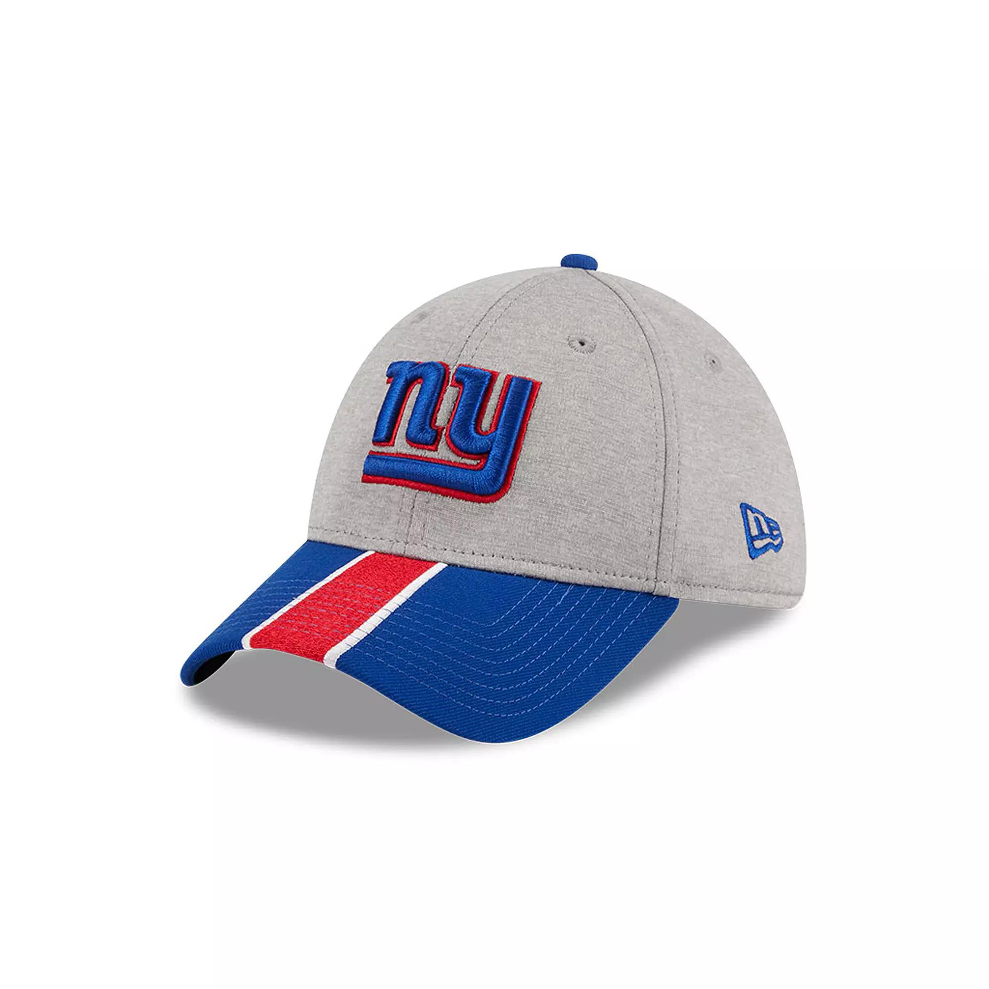 Men's New Era Heather Gray/Royal New York Giants Striped 39THIRTY Flex Hat,  Product Image
