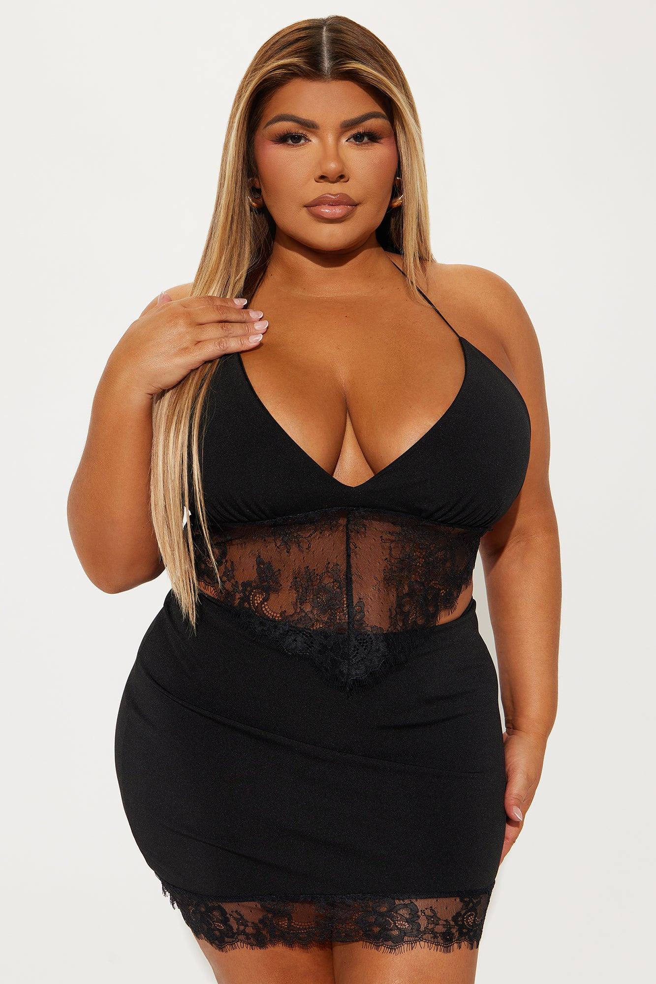 Sultry Spark Mini Skirt Set - Black Product Image