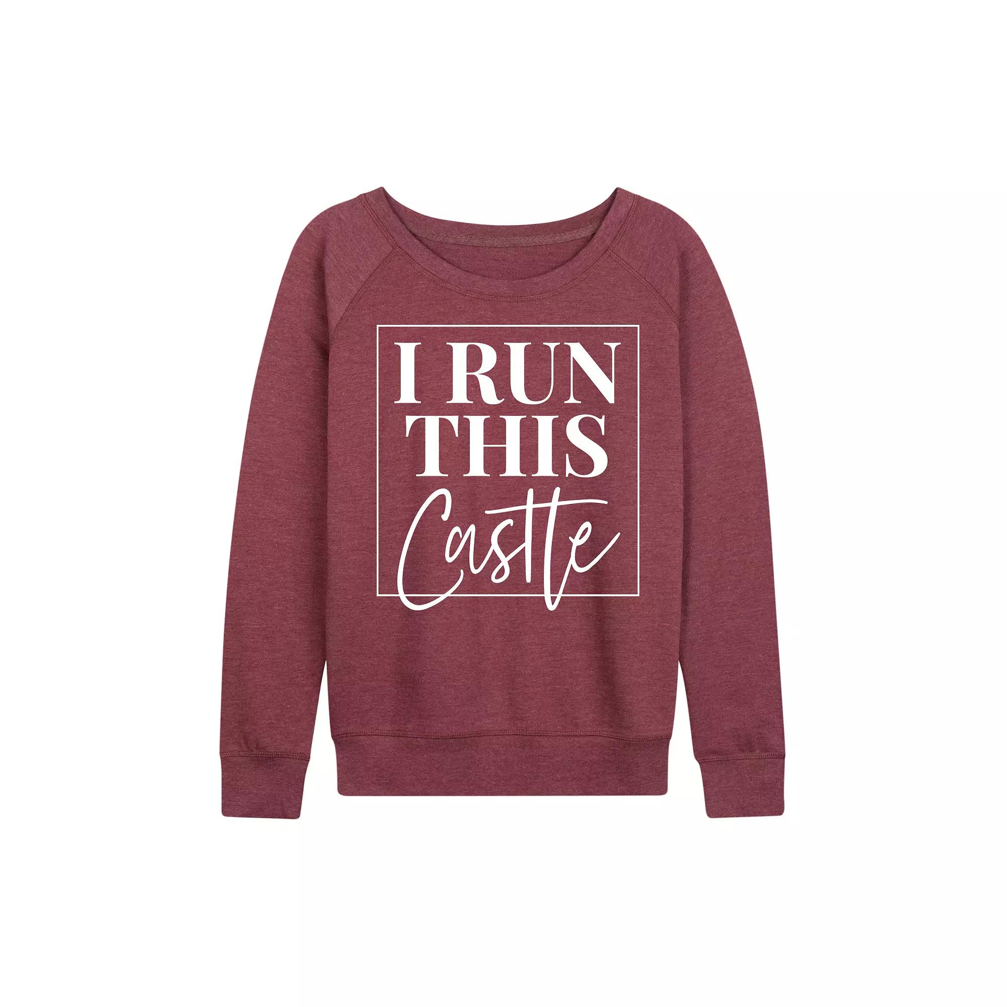 Women's I Run This Castle French Terry Long Sleeve Tee,  Product Image