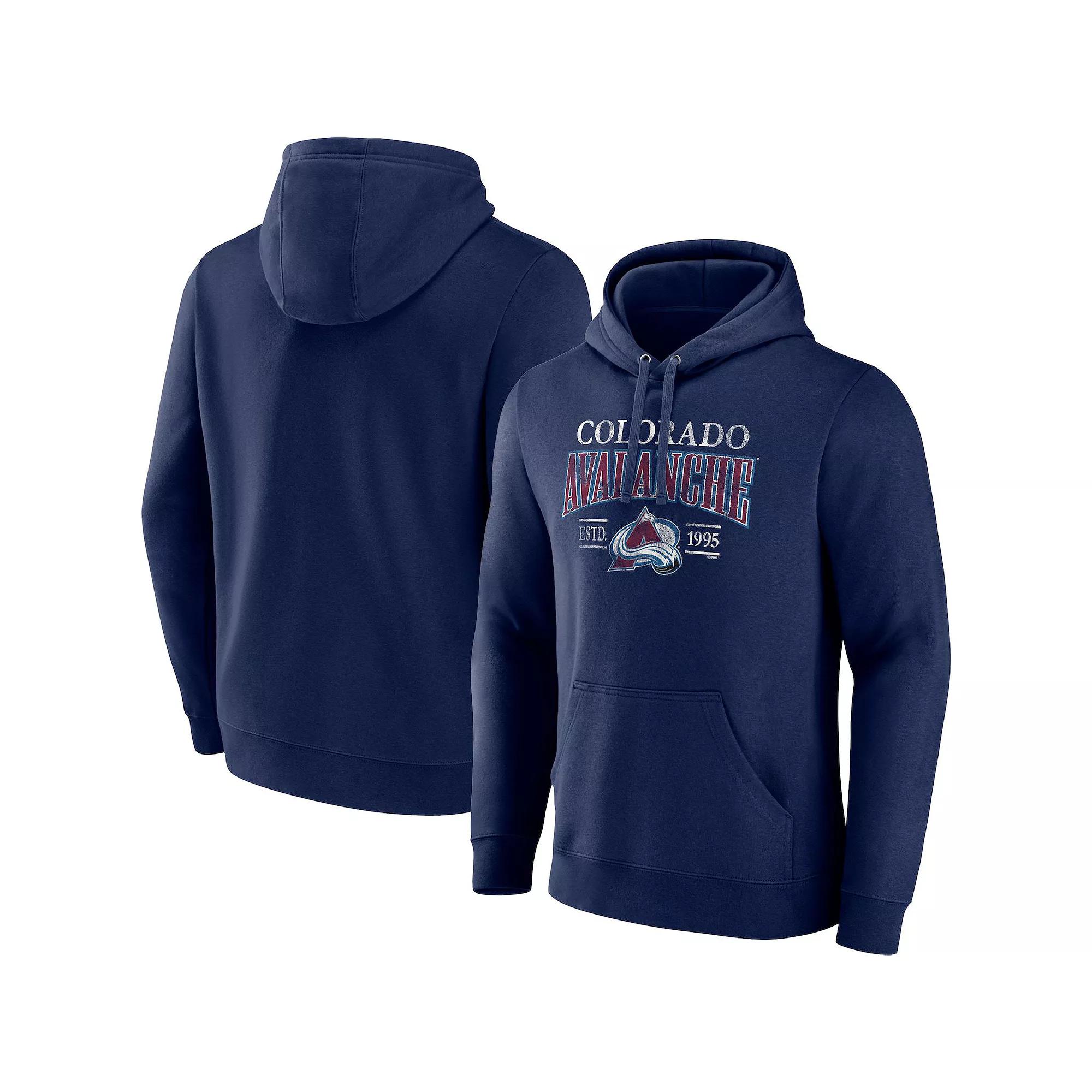 Men's Fanatics Branded Navy Colorado Avalanche Big & Tall Dynasty Pullover Hoodie,  Product Image