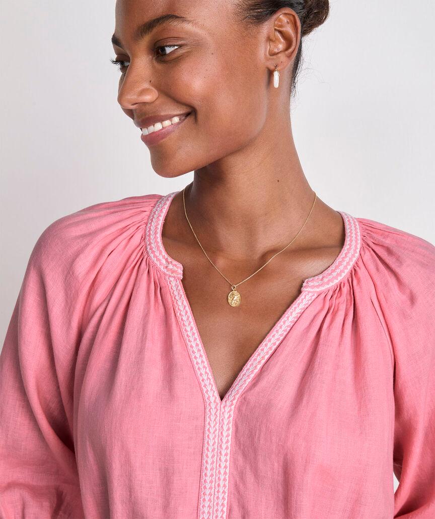 Linen Midi Cover-Up Dress Product Image