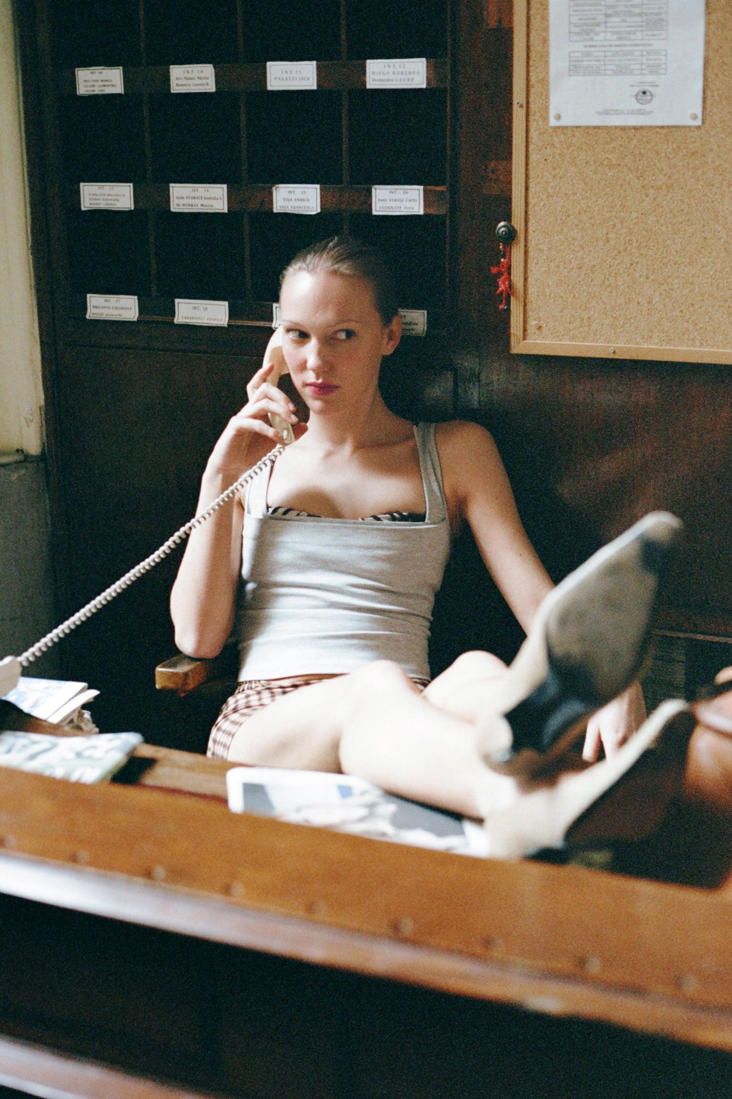 LUNA TOP - HEATHER GREY Product Image