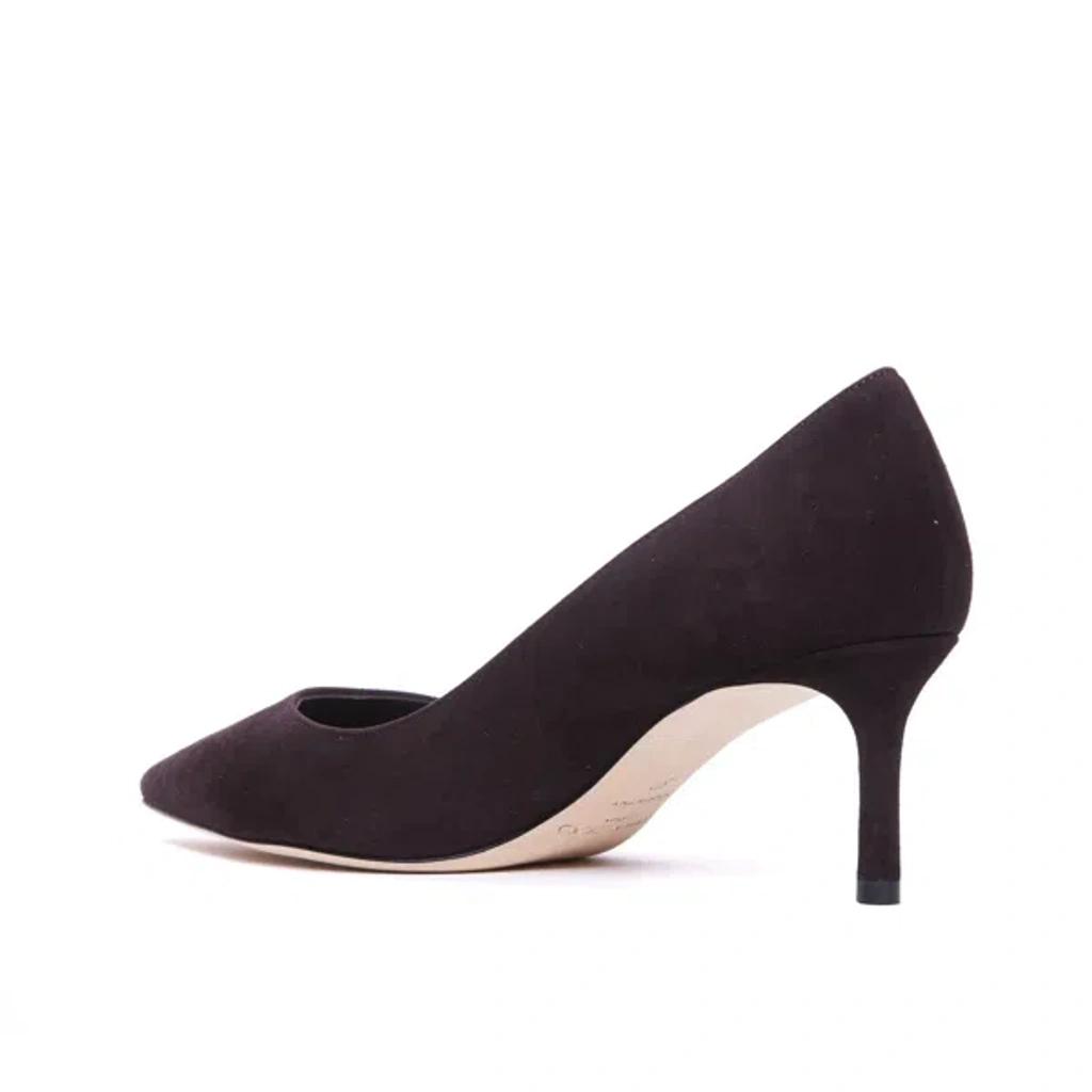JIMMY CHOO Dark Brown Suede Pumps In Black Product Image
