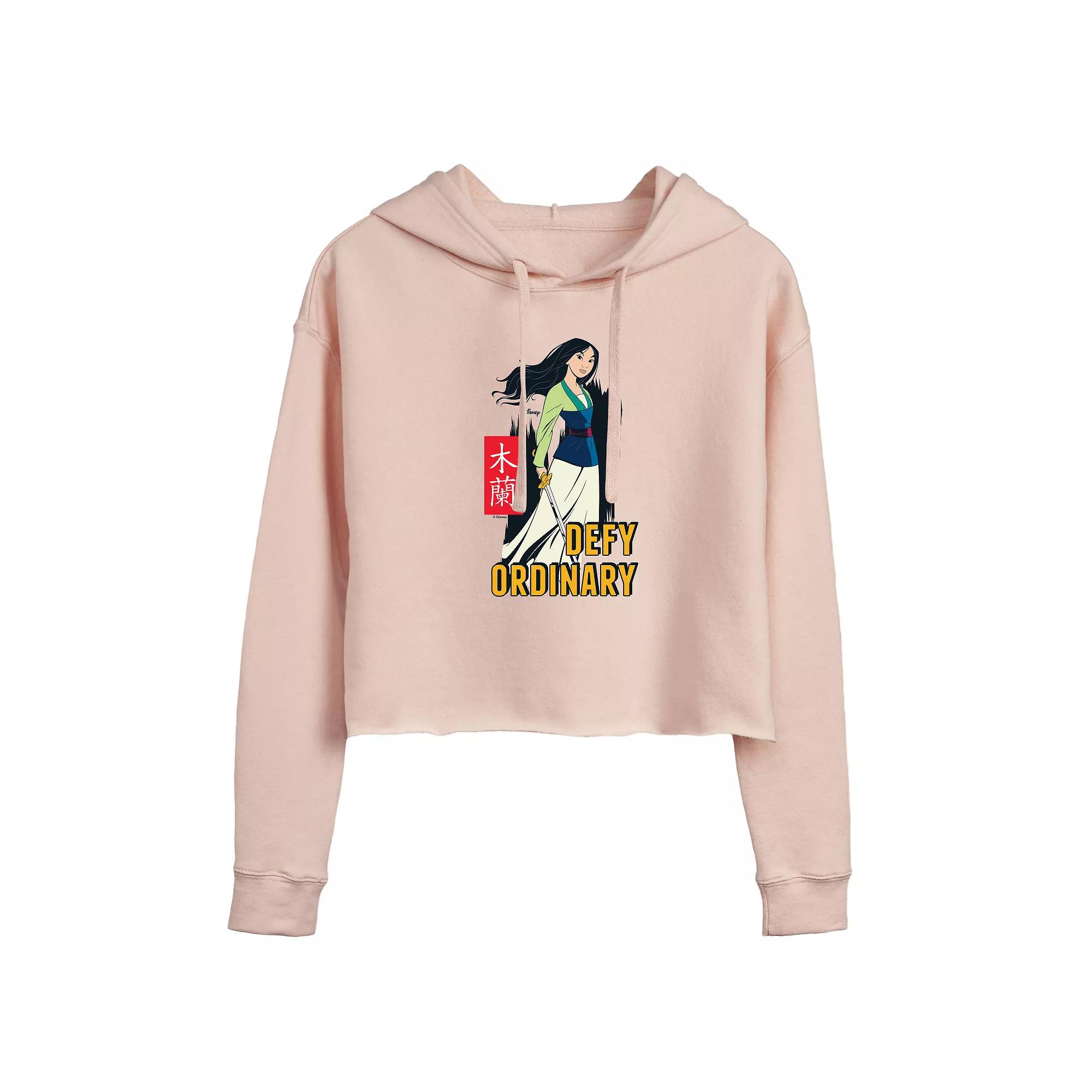 Disney's Mulan Women's Defy Ordinary Cropped Hoodie, Girl's,  Product Image