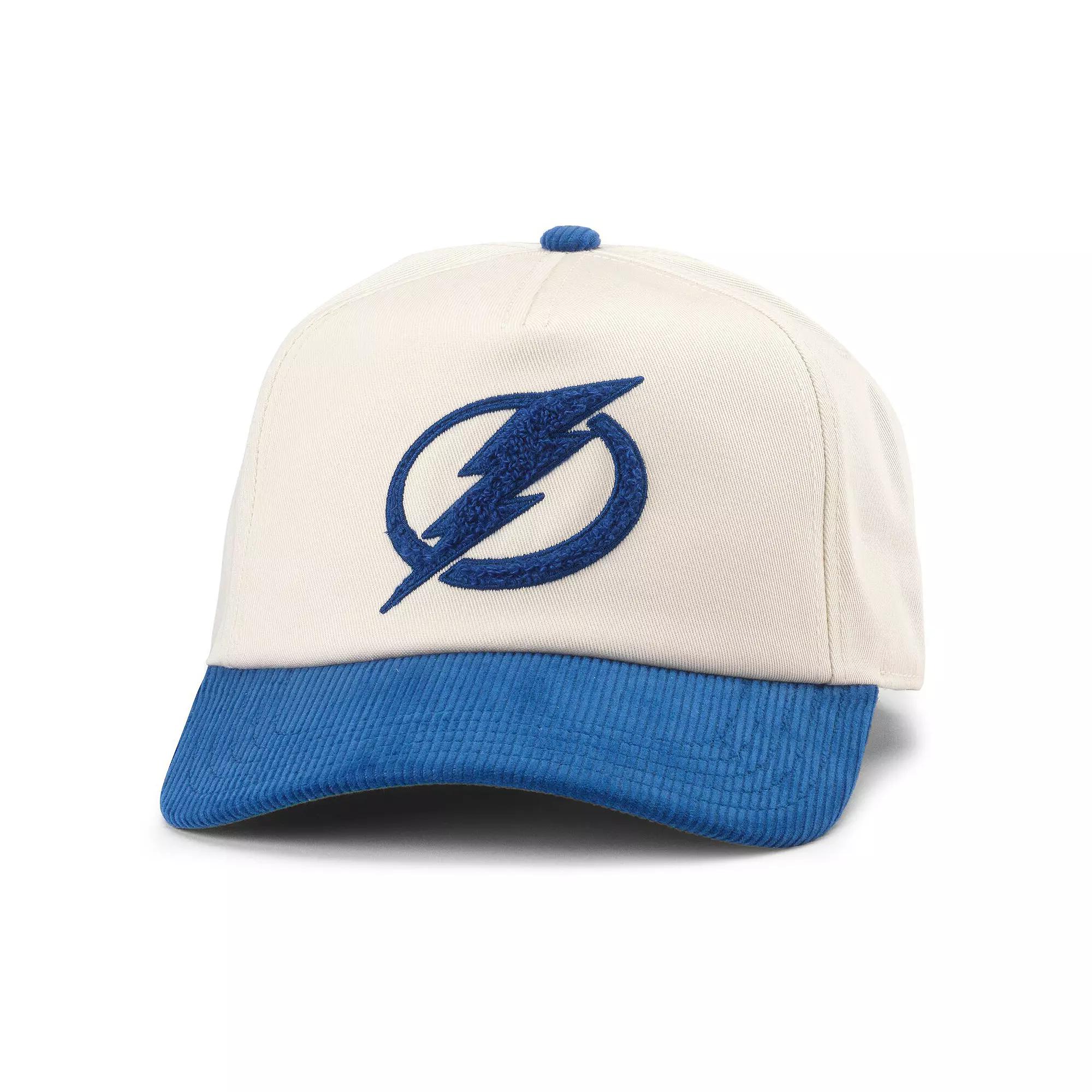 Men's American Needle White/Blue Tampa Bay Lightning Burnett Adjustable Hat, Lgh Beige Product Image