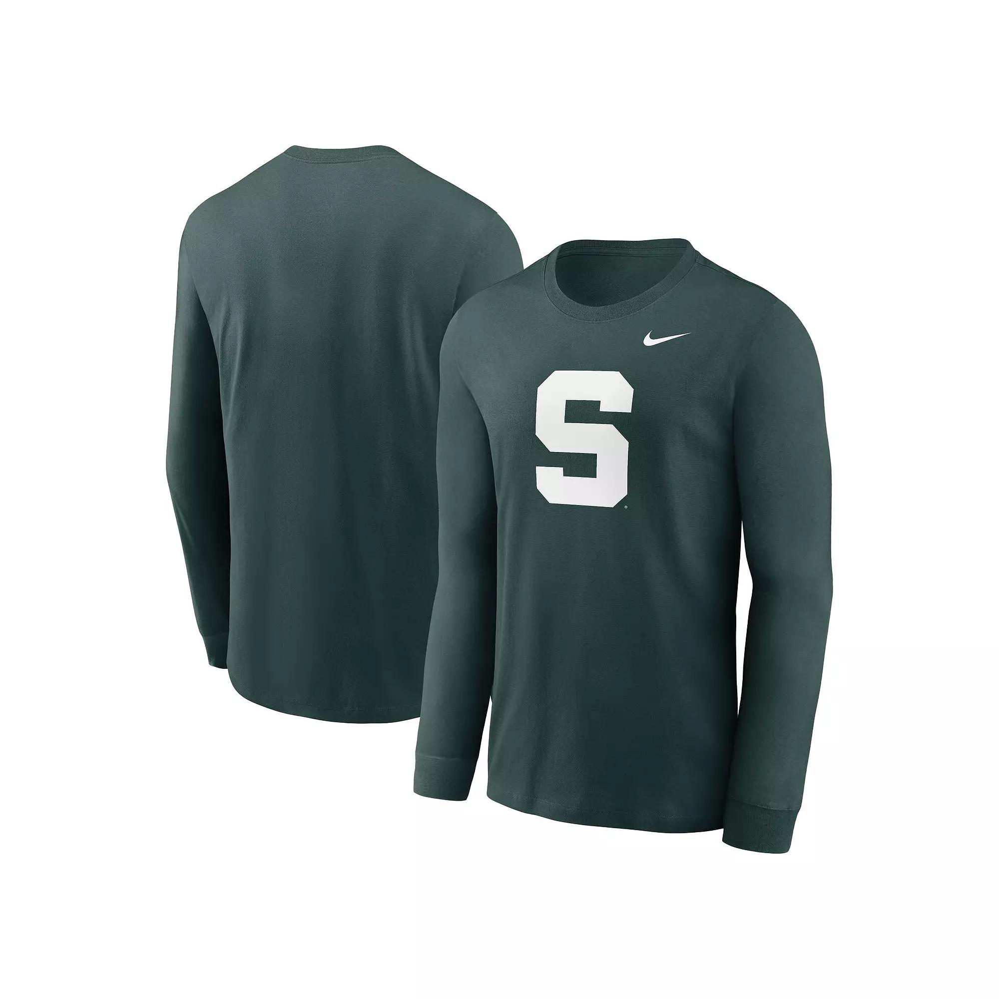 Men's Nike Green Michigan State Spartans Alternate Logo Long Sleeve T-Shirt,  Product Image