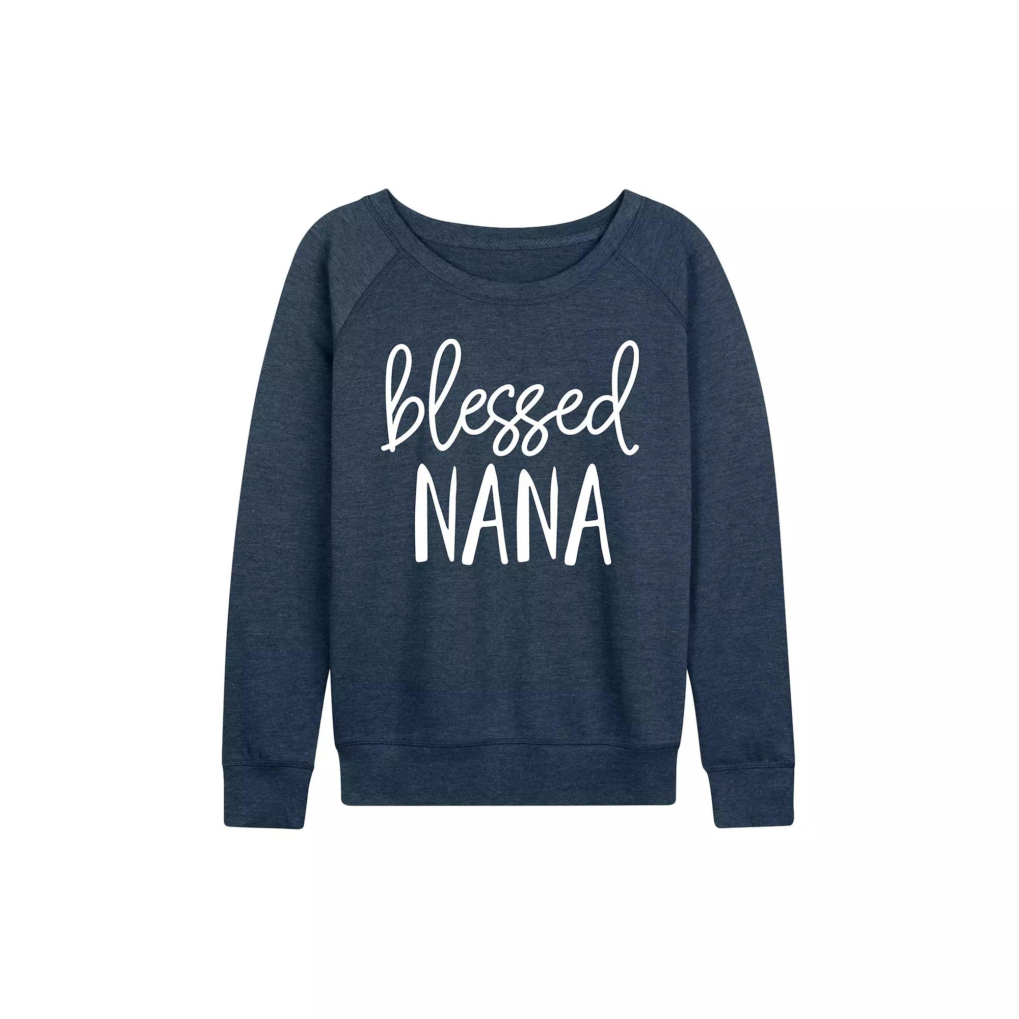 Women's Blessed Nana French Terry Long Sleeve Tee, Girl's,  Product Image