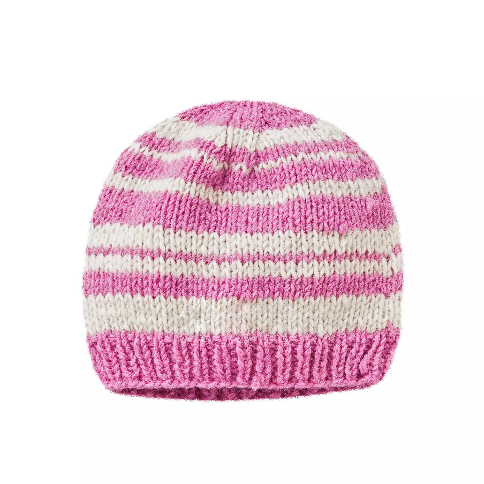 Women's SIJJL Striped Wool Beanie, Pink Product Image