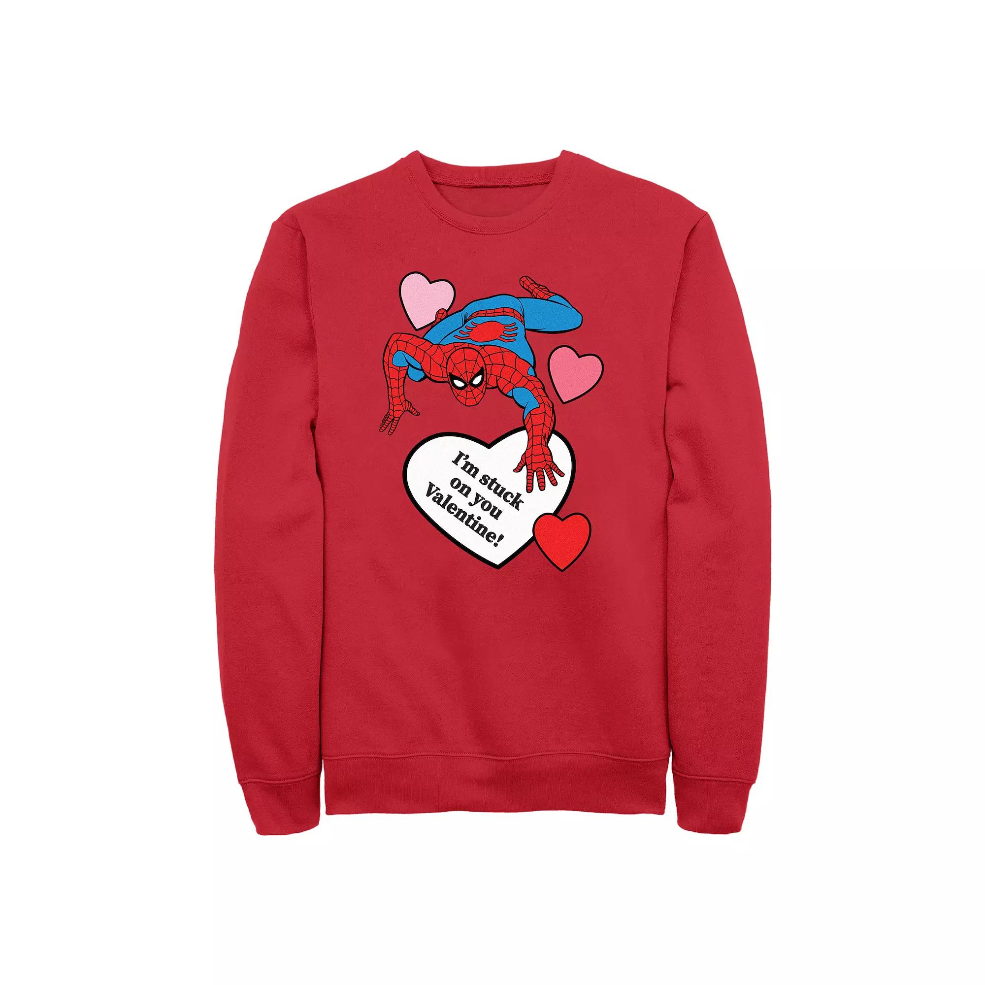 Men's Marvel Spider-Man I'm Stuck On You Valentine Graphic Fleece,  Product Image
