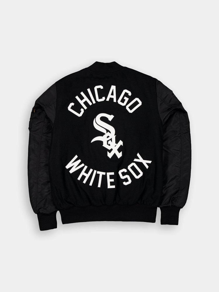CHICAGO WHITE SOX X ALPHA X NEW ERA WOOL VARSITY MA-1 BOMBER JACKET Male Product Image