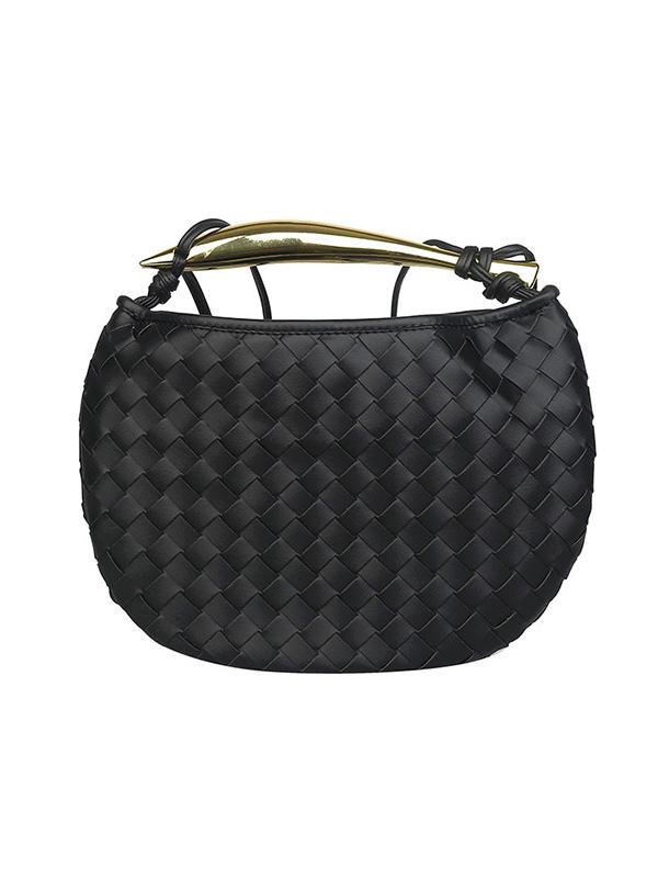 Geometric Split-Joint Woven Zipper Bags Handbags Product Image