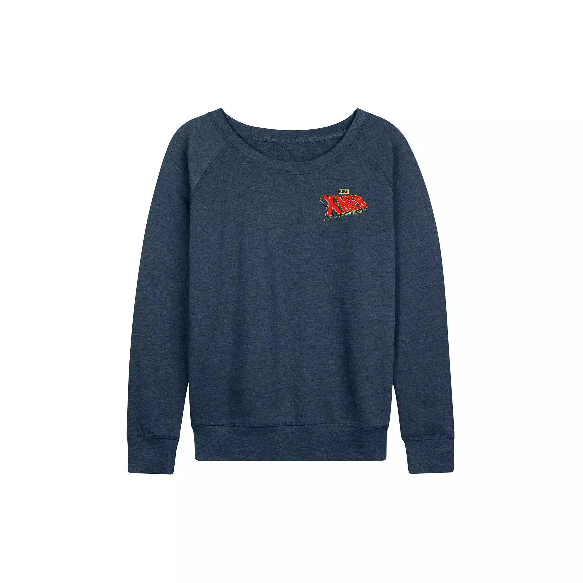 Women's Peanuts Snoopy Playing Hockey French Terry Long Sleeve Tee,  Product Image