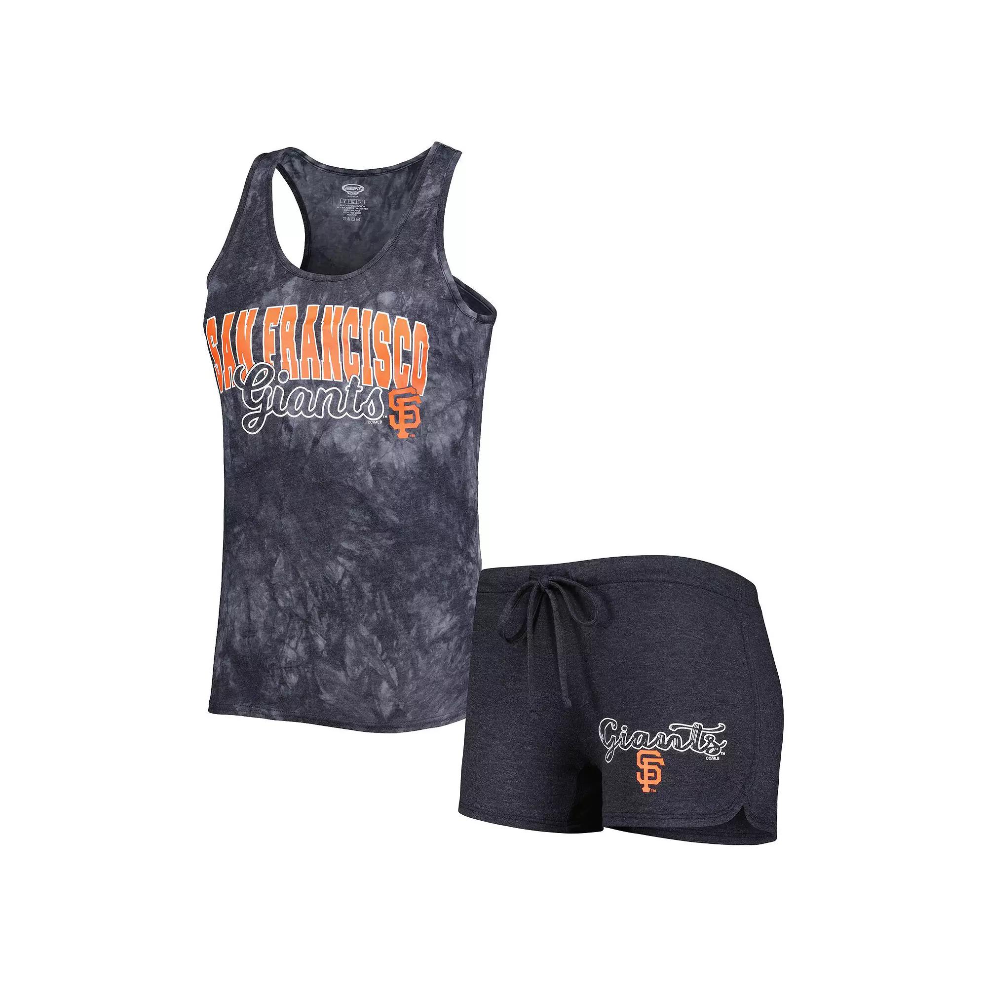 Women's Concepts Sport Charcoal San Francisco Giants Billboard Racerback Tank Top & Shorts Sleep Set,  Product Image