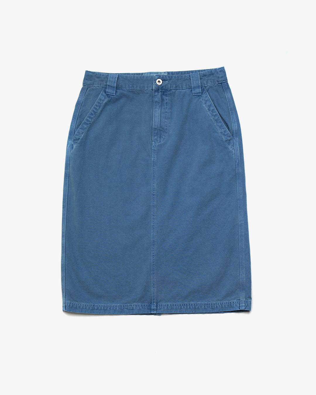 Canvas Irene Skirt - Overdyed Light Indigo Product Image