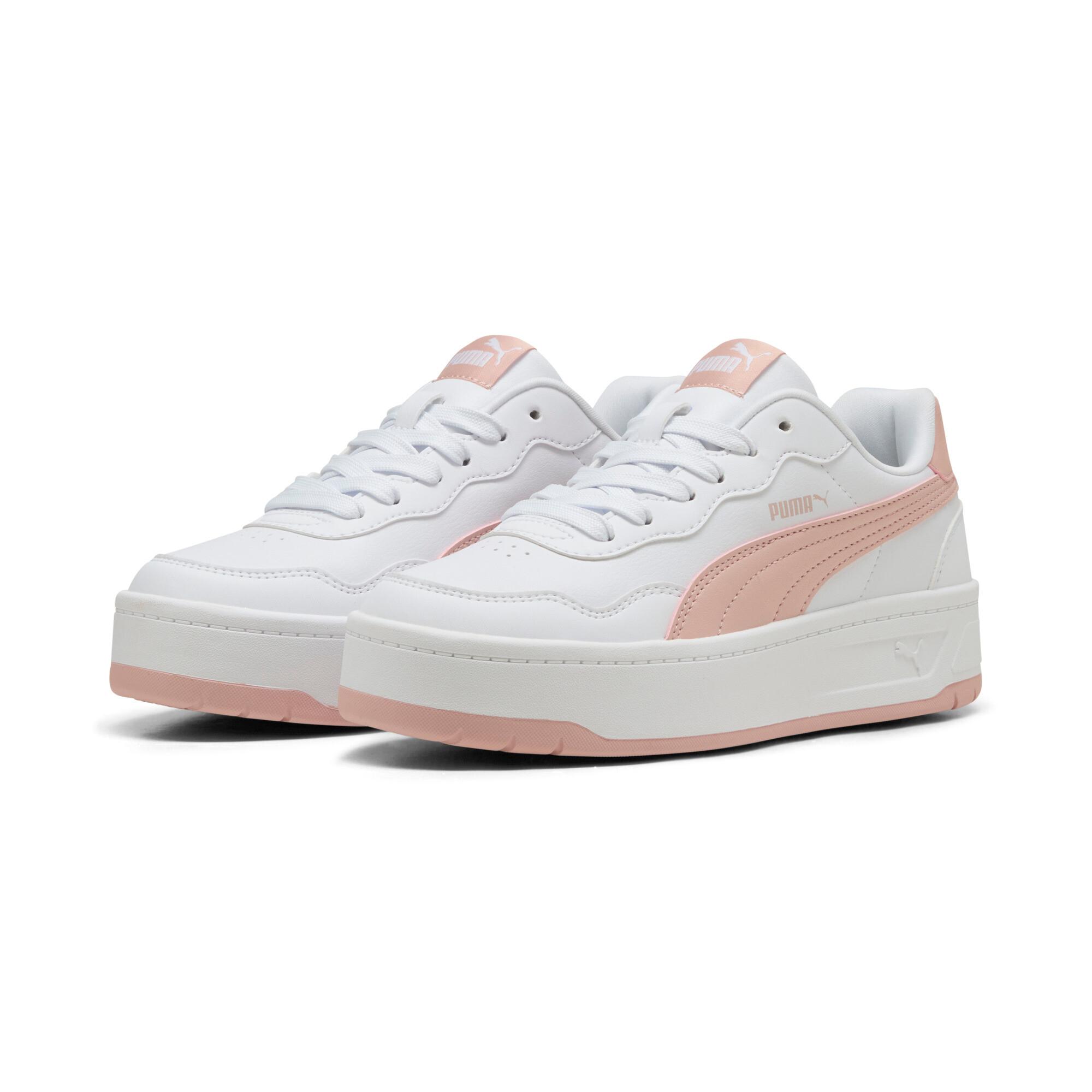 PUMA Court Lally Skye Women's Sneakers in White/Rose Quartz Product Image