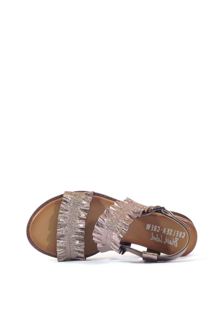 Roche Ruched Leather Sandals Product Image