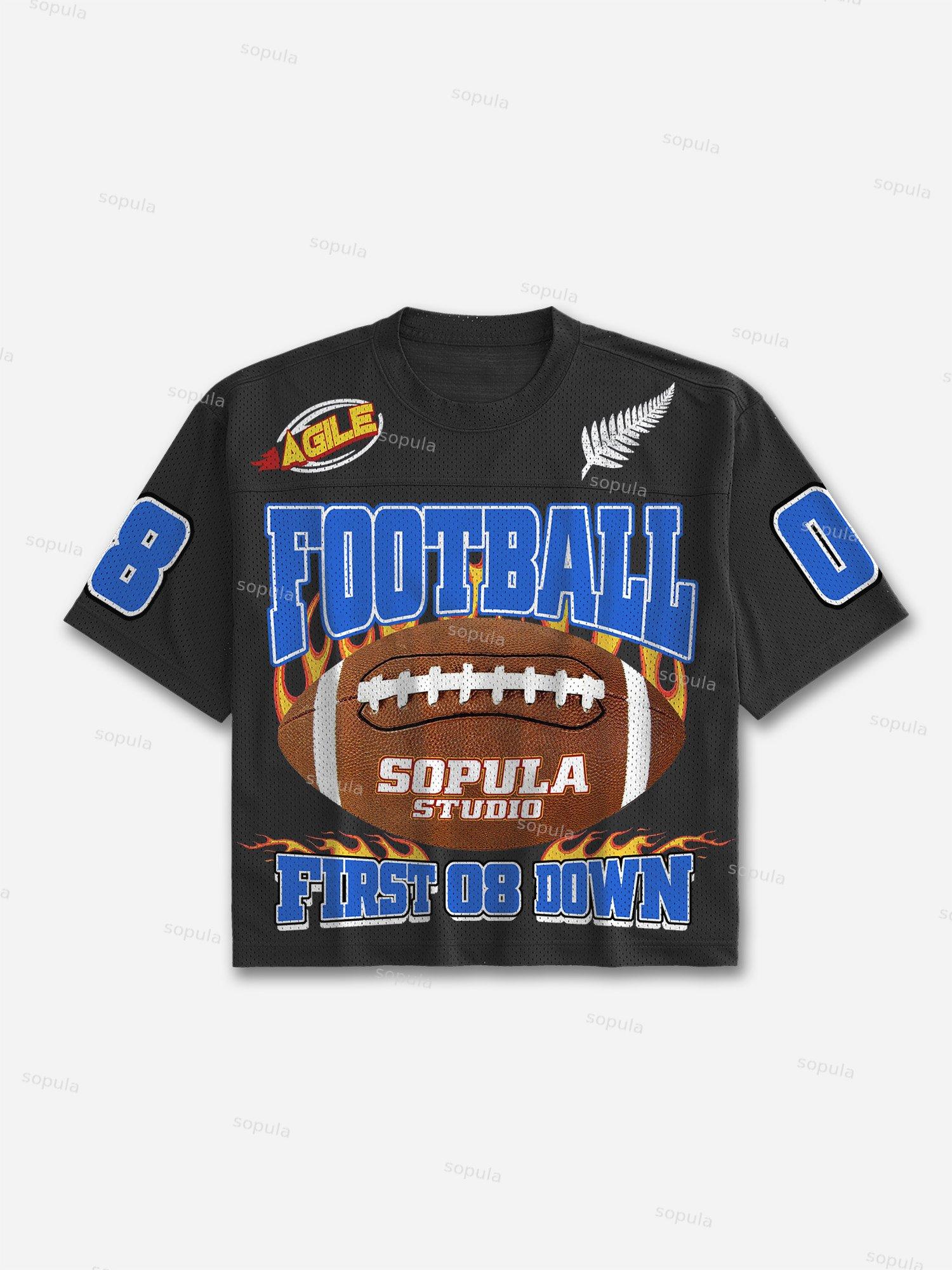 Football No.08 Print  Football Jersey T-shirt Product Image