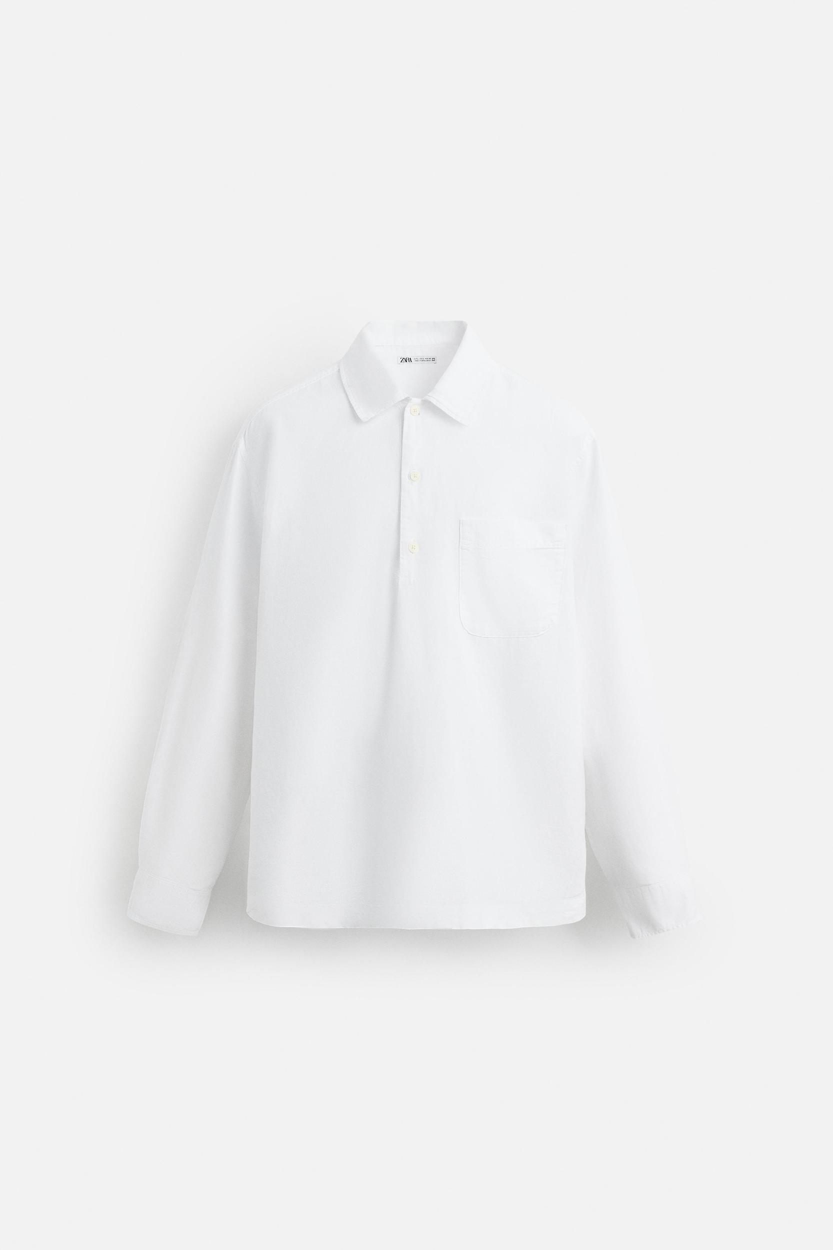 LINEN - COTTON POLO SHIRT Product Image