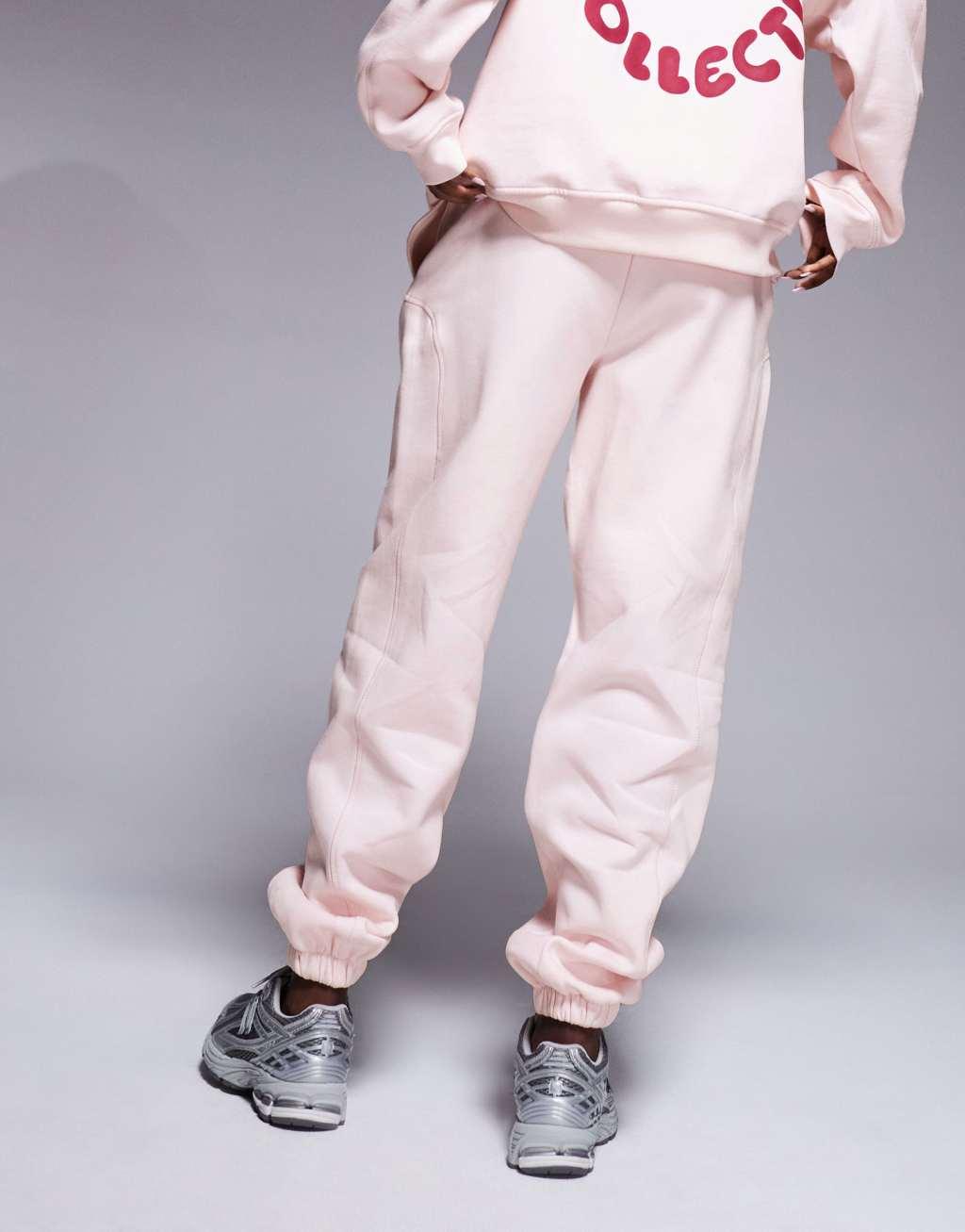 Weekend Collective bubble graphic cuffed sweatpants in pink - part of a set Product Image