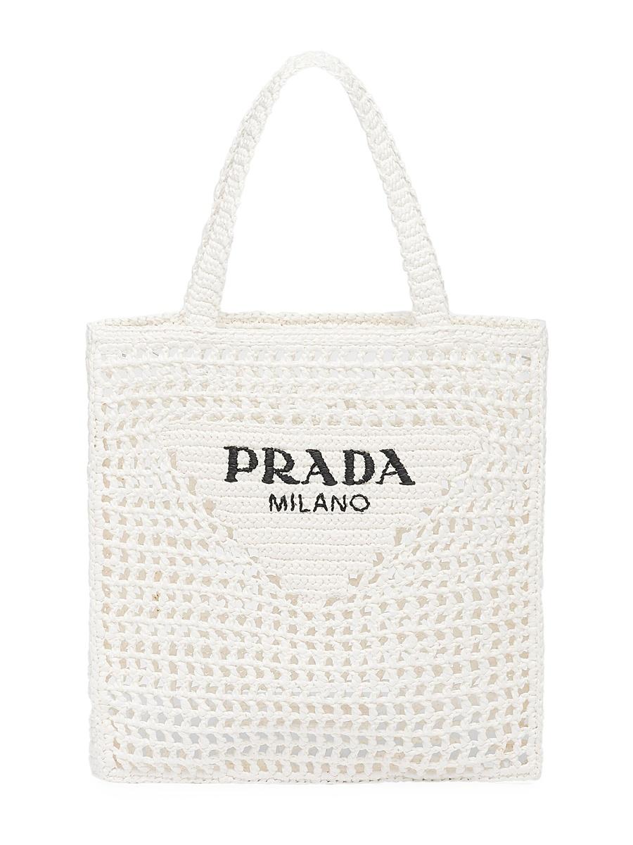 Bicolor Woven Logo Shopper Tote Bag Product Image