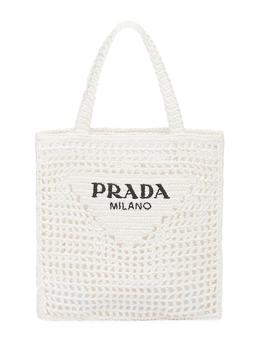 Bicolor Woven Logo Shopper Tote Bag Product Image