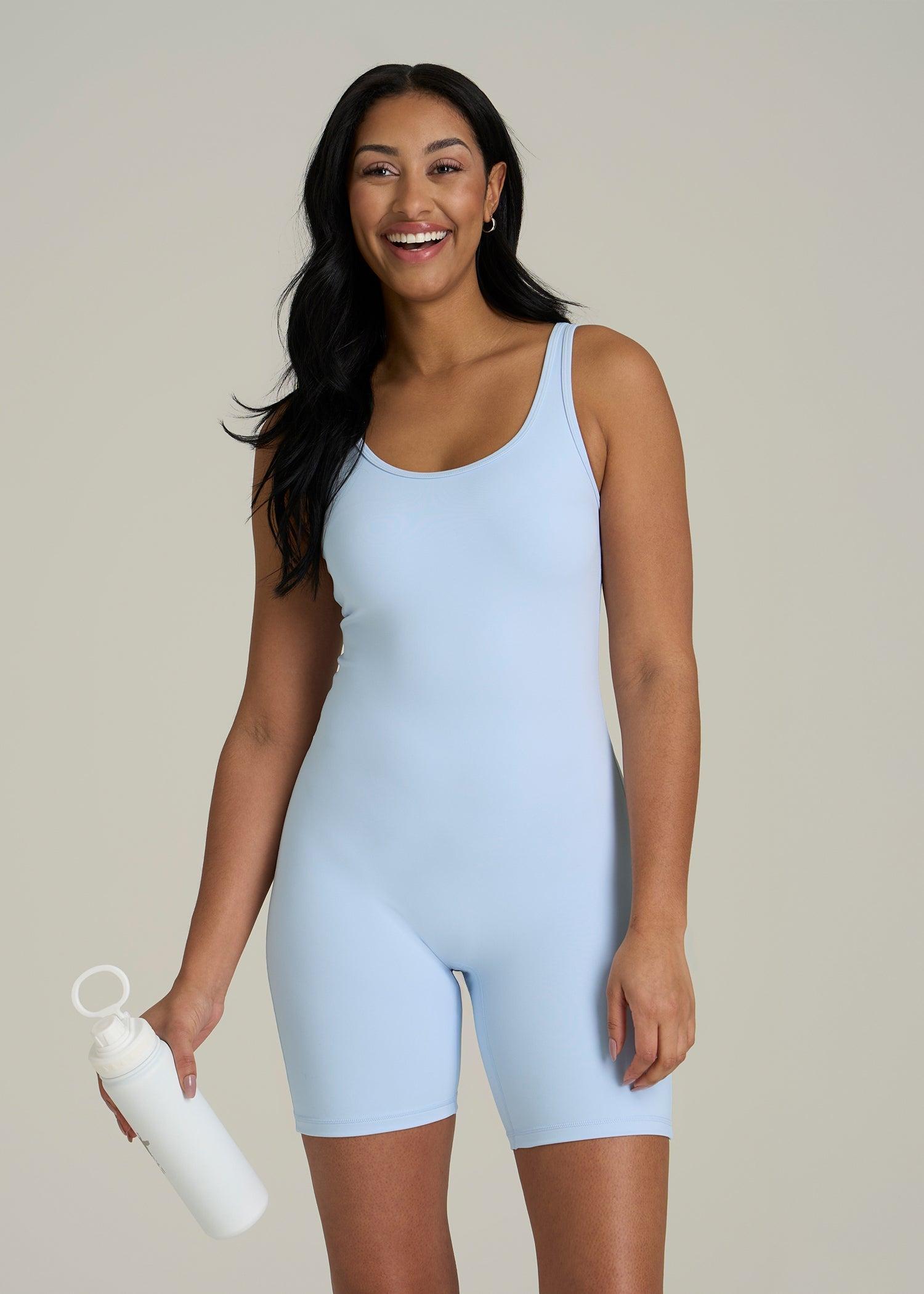 Balance Scoopneck Romper for Tall Women in Ice Blue Female Product Image