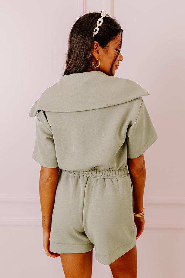 That Brand New Feeling Romper In Sage Product Image
