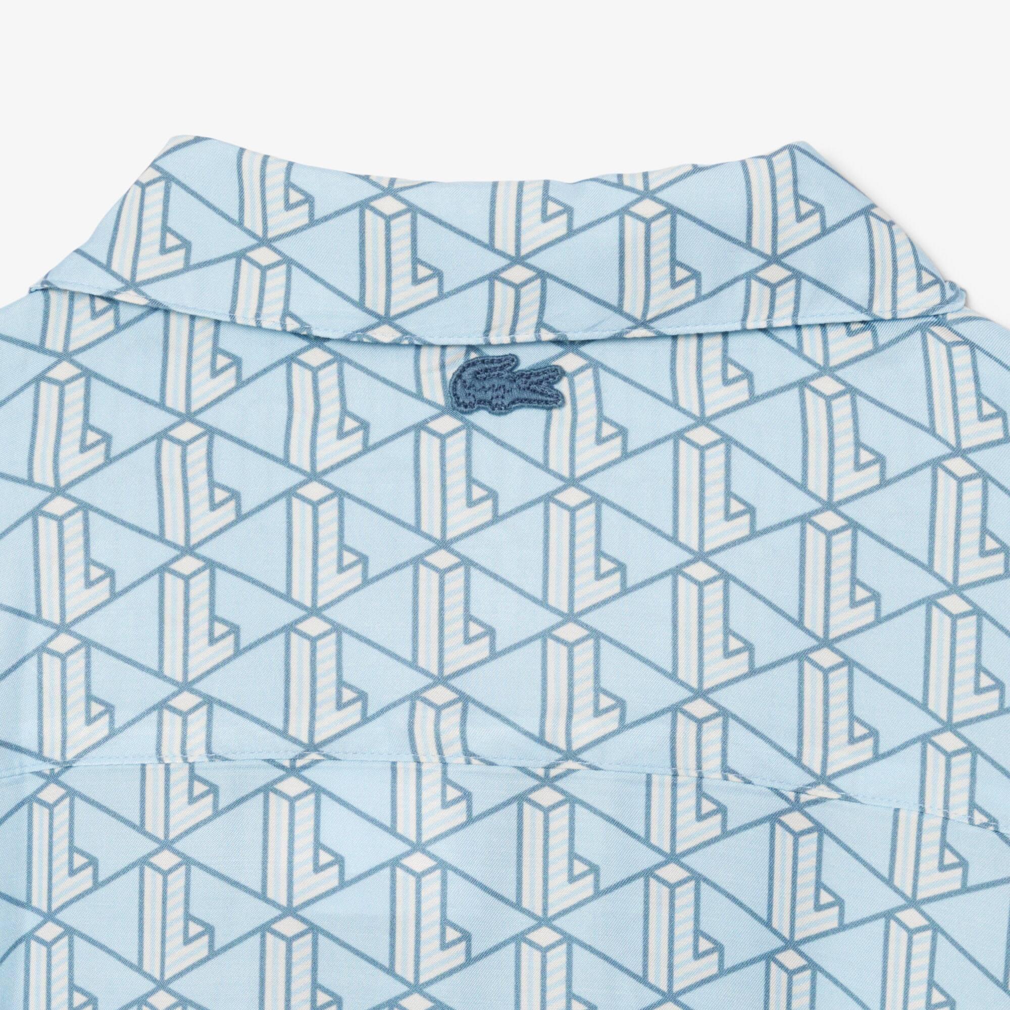 Oversized Monogram Print Shirt Product Image